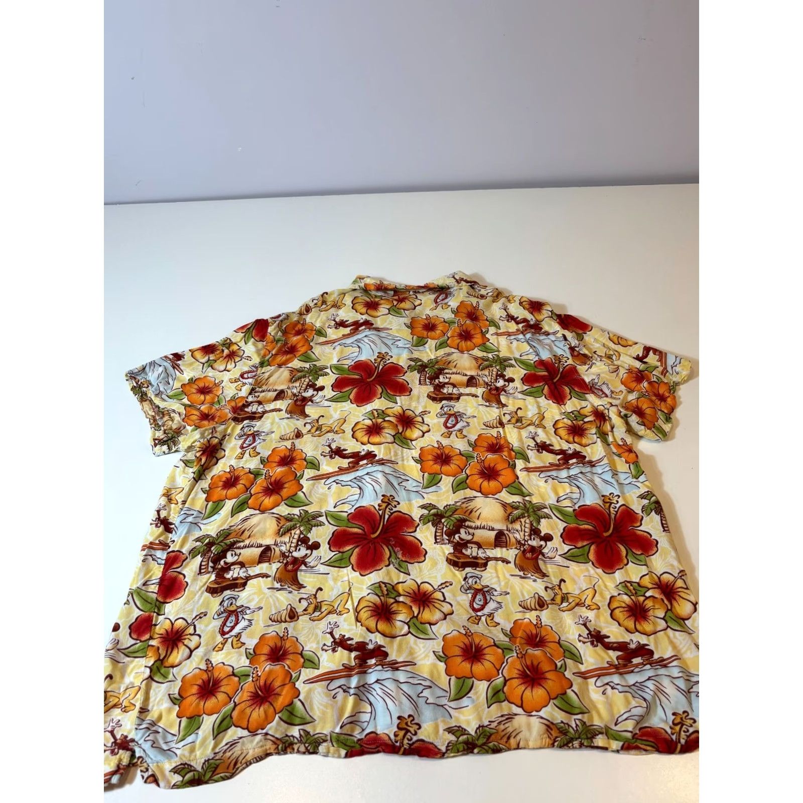Disney VINTAGE Disney Parks Button CAMP Hawaiian Holiday Mickey Mouse Beach Shirt Rayon 2XL Tan Short Sleeve Collared Men Mickey Mouse Disney Classic Shirt Size US XXL / EU 58 / 5 - 4 Thumbnail