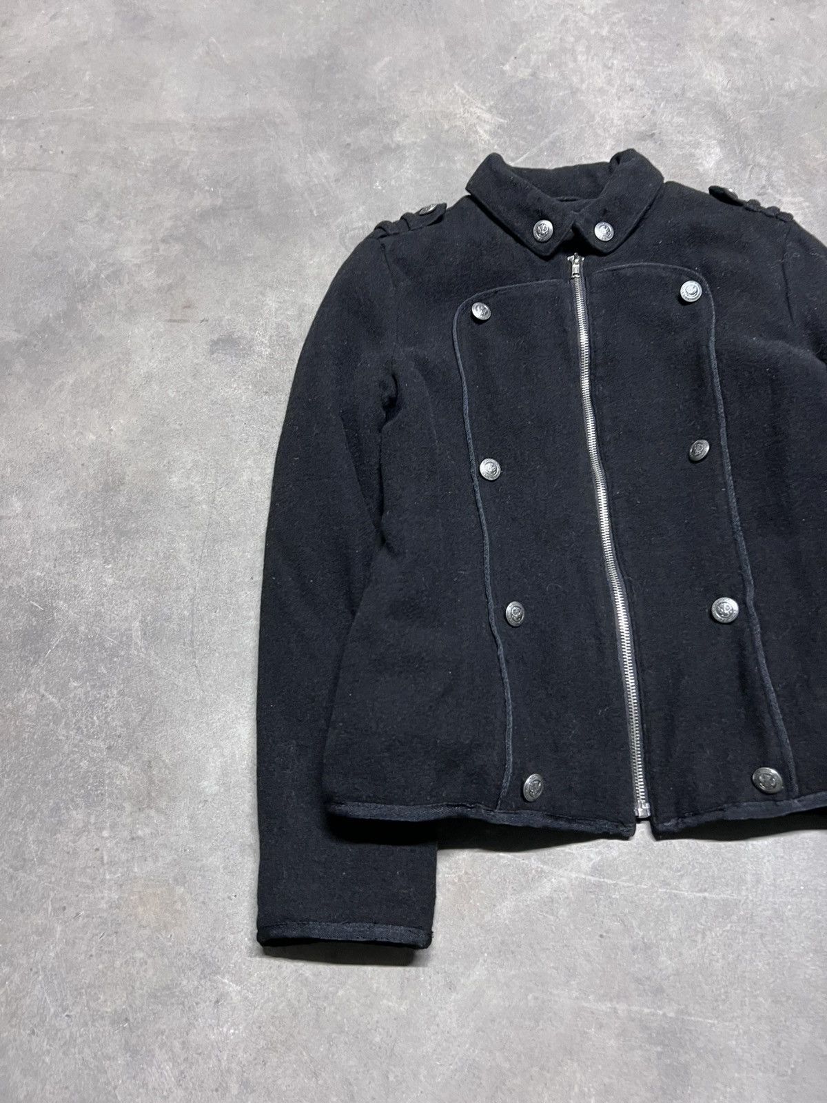 Hedi Slimane Napoleon Military Indie Sleaze Vintage Zip Jacket Size M / US 6-8 / IT 42-44 - 2 Thumbnail