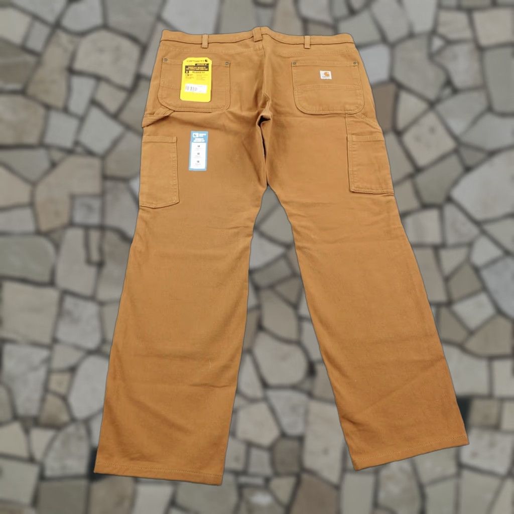 Carhartt Carhartt Pants Womens 18 Brown Rugged Flex Relaxed Fit Twill Double Front Knee Workwear Size 40" / US 18 - 1 Thumbnail
