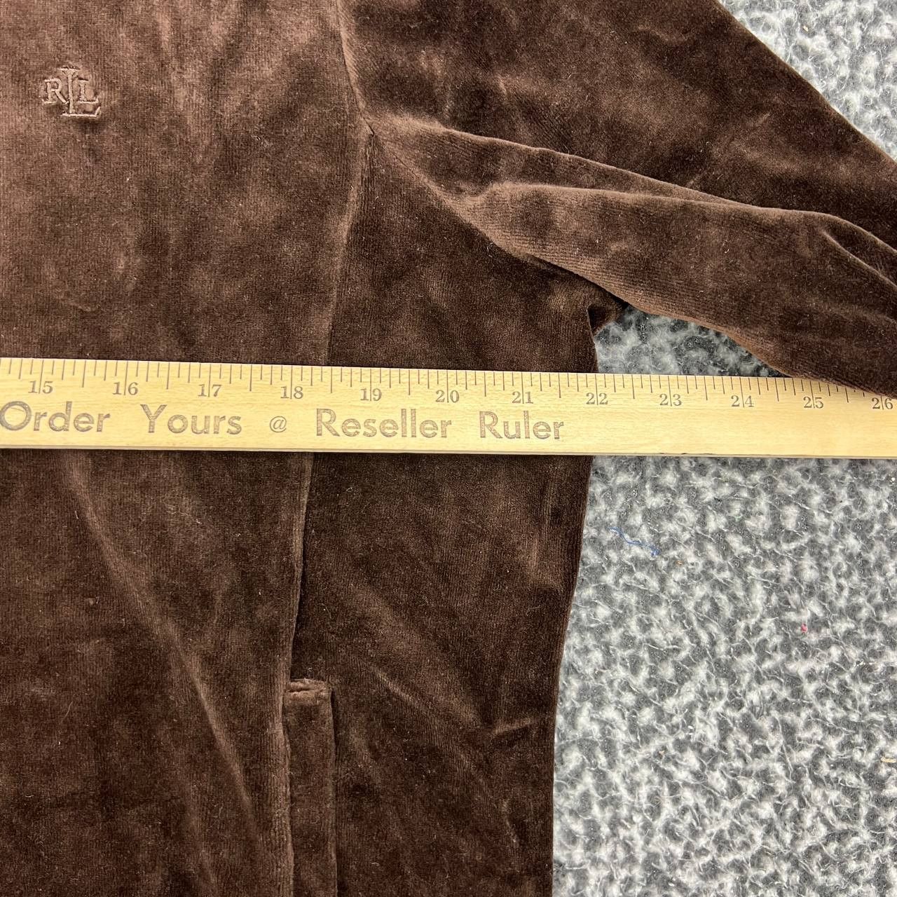 Lauren Ralph Lauren Lauren Ralph Lauren Jacket Women XL Brown Velour Snap Button Size XL / US 12-14 / IT 48-50 - 5 Thumbnail