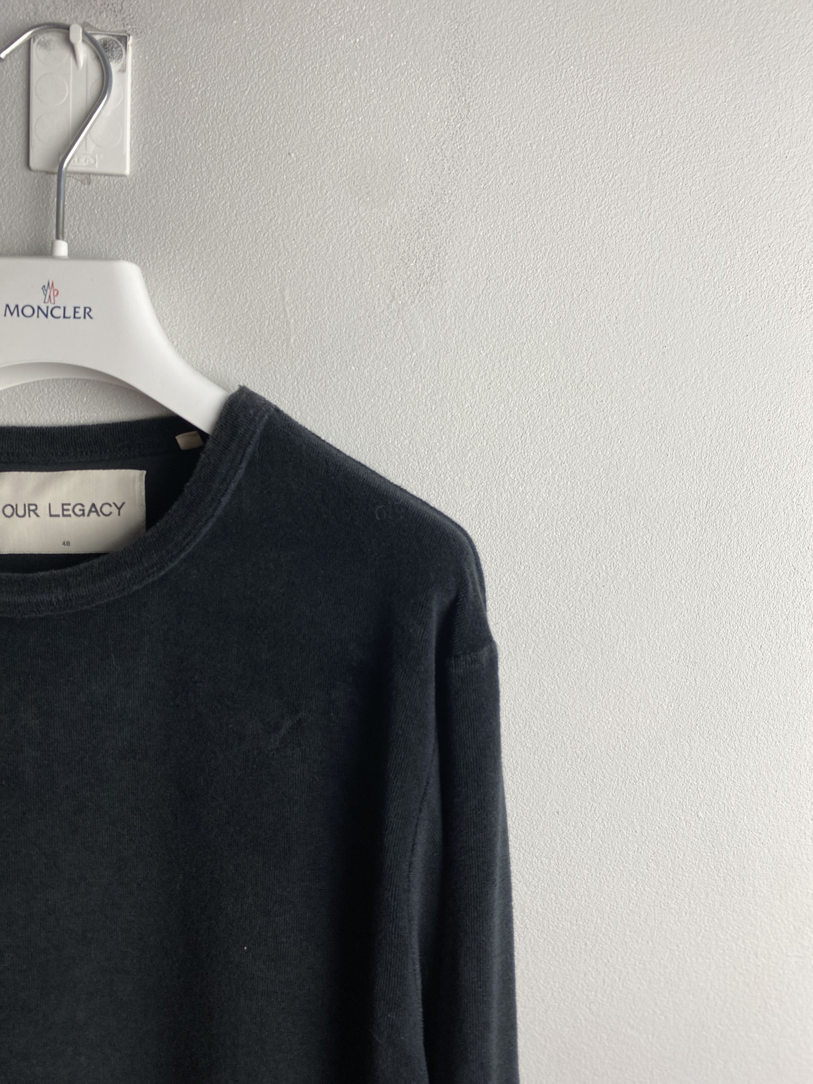 Our Legacy Our Legacy Washed Black Frote long sleeve t-shirt tee Size US M / EU 48-50 / 2 - 2 Thumbnail
