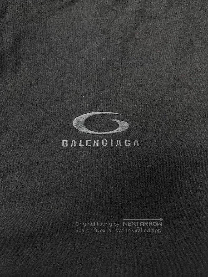 Balenciaga Balenciaga Round neck short-sleeve embroidered cotton T-sh Size US M / EU 48-50 / 2 - 3 Thumbnail