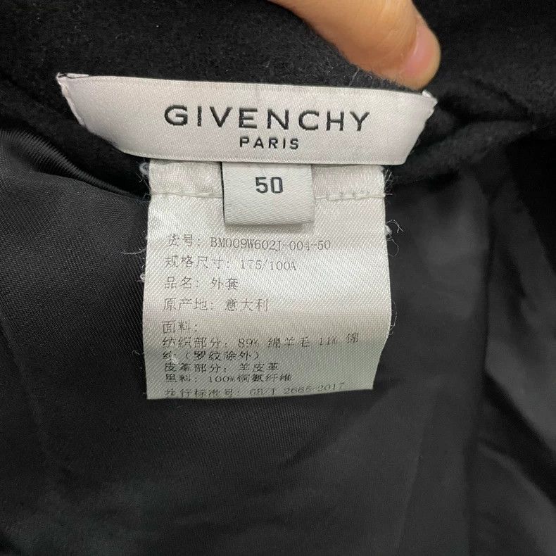 Givenchy Givenchy Size50 Black Striped Faux Leather Baseball Jacket, Size US M / EU 48-50 / 2 - 4 Thumbnail
