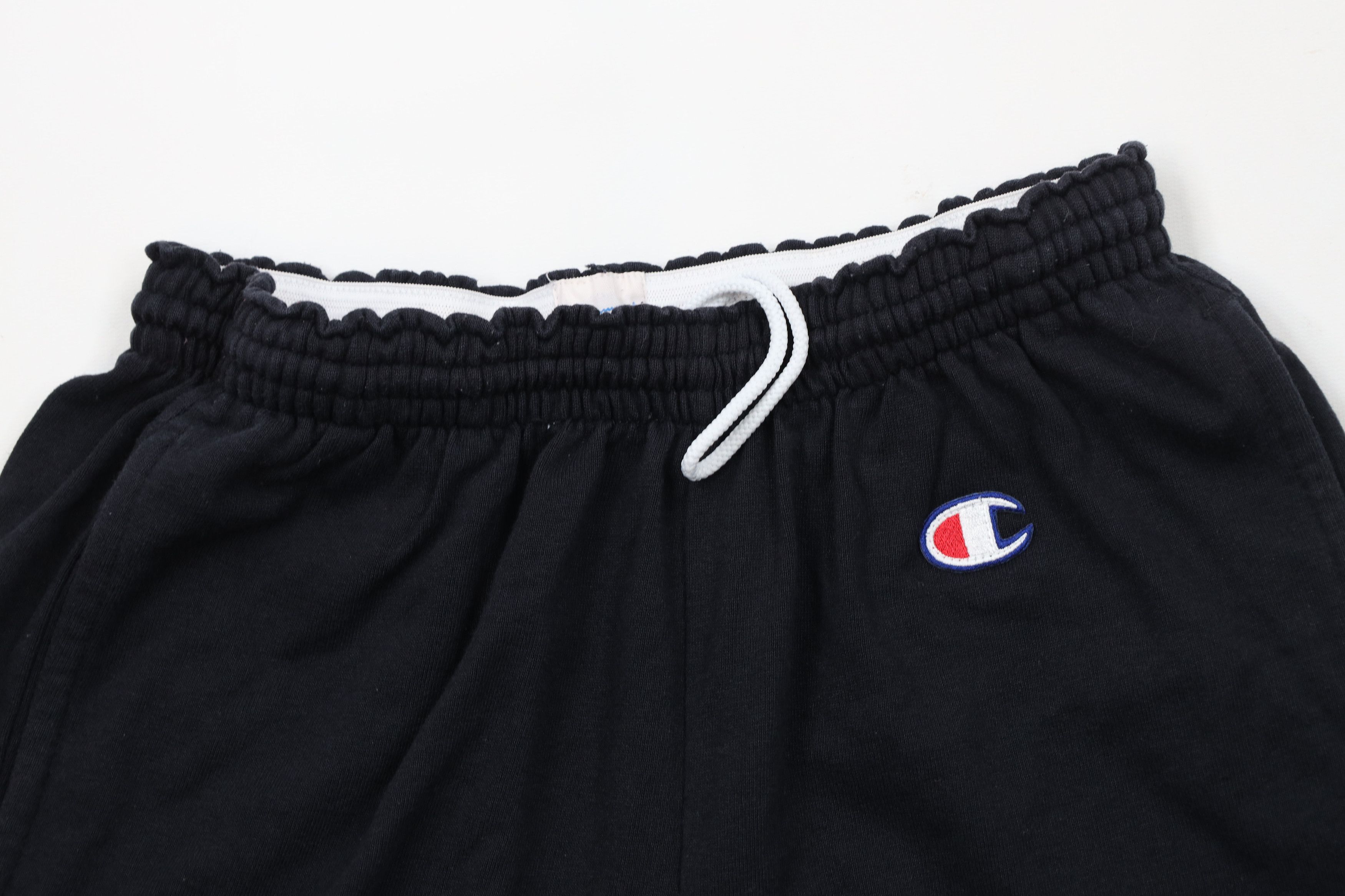 Champion × Vintage Vintage 90s Champion Spell Above Knee Shorts Black Cotton Size US 34 / EU 50 - 2 Thumbnail