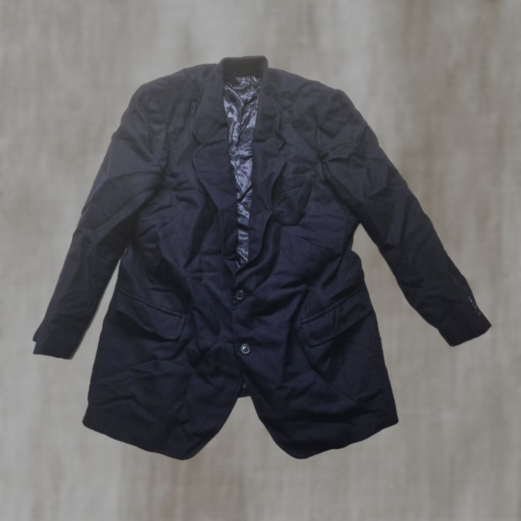 Vintage Heavy Navy Blue Suit Jacket Regular Coat Adult Men's Size 40 Size 40R - 1 Thumbnail