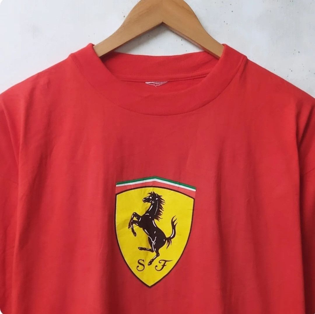 Ferrari × Vintage Vtg Early 2000s SF Scuderia Ferrari Iconic Logo Tshirt Size US XL / EU 56 / 4 - 3 Thumbnail