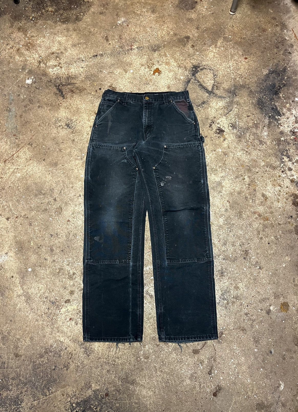 image of Vintage 90's Carhartt Double Knee Carpenter Pants Made In Usa in Black, Men's (Size 32)