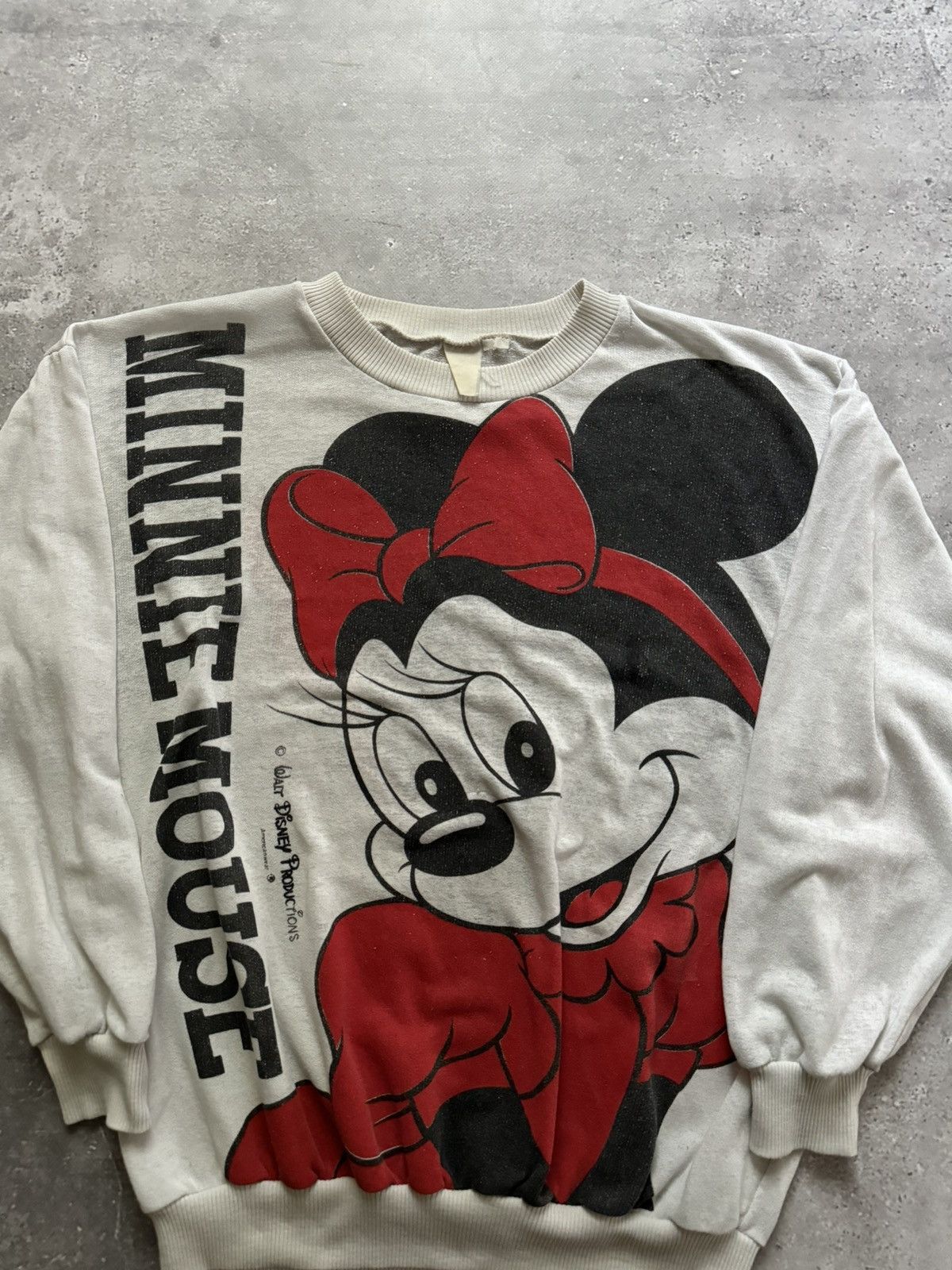 Disney × Mickey Mouse × Vintage Vintage 80s Disney Minnie Mouse Pajamas Sweatshirt Size L / US 10 / IT 46 - 2 Thumbnail