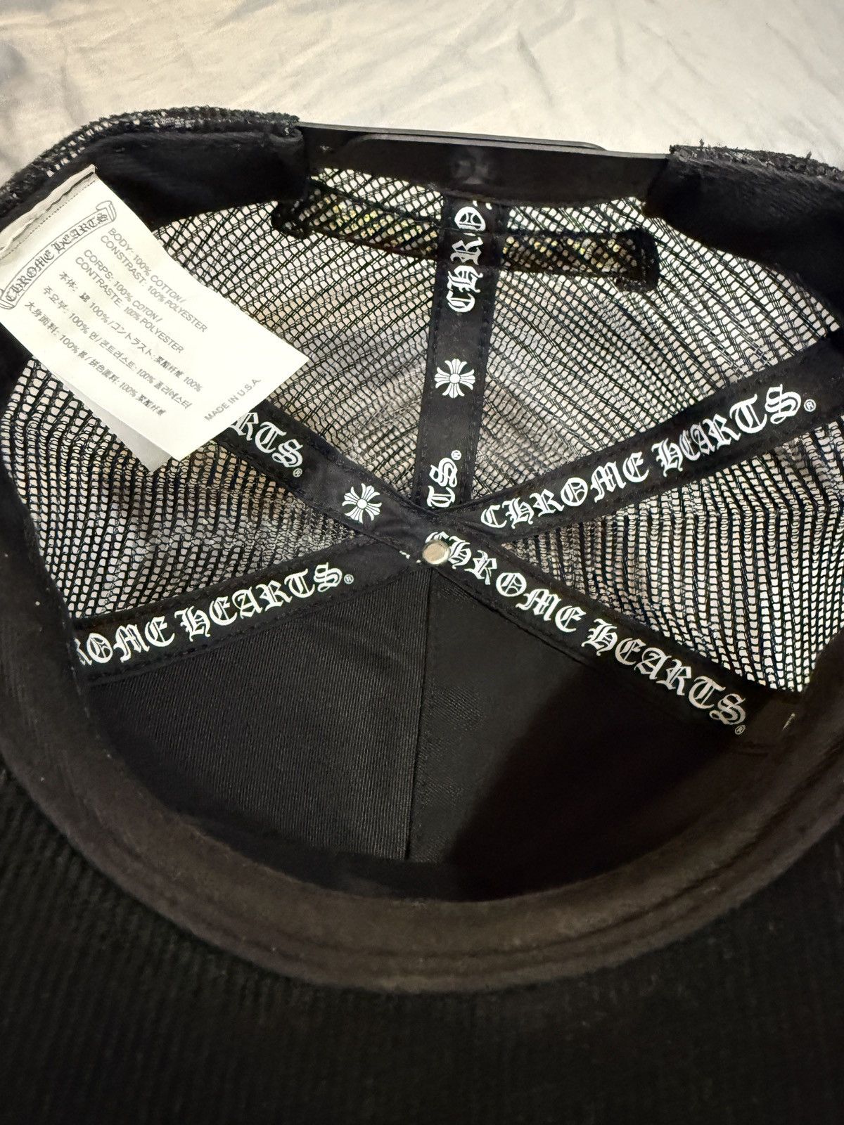 Chrome Hearts Chrome Hearts Corduroy Hat Black Size ONE SIZE - 4 Thumbnail