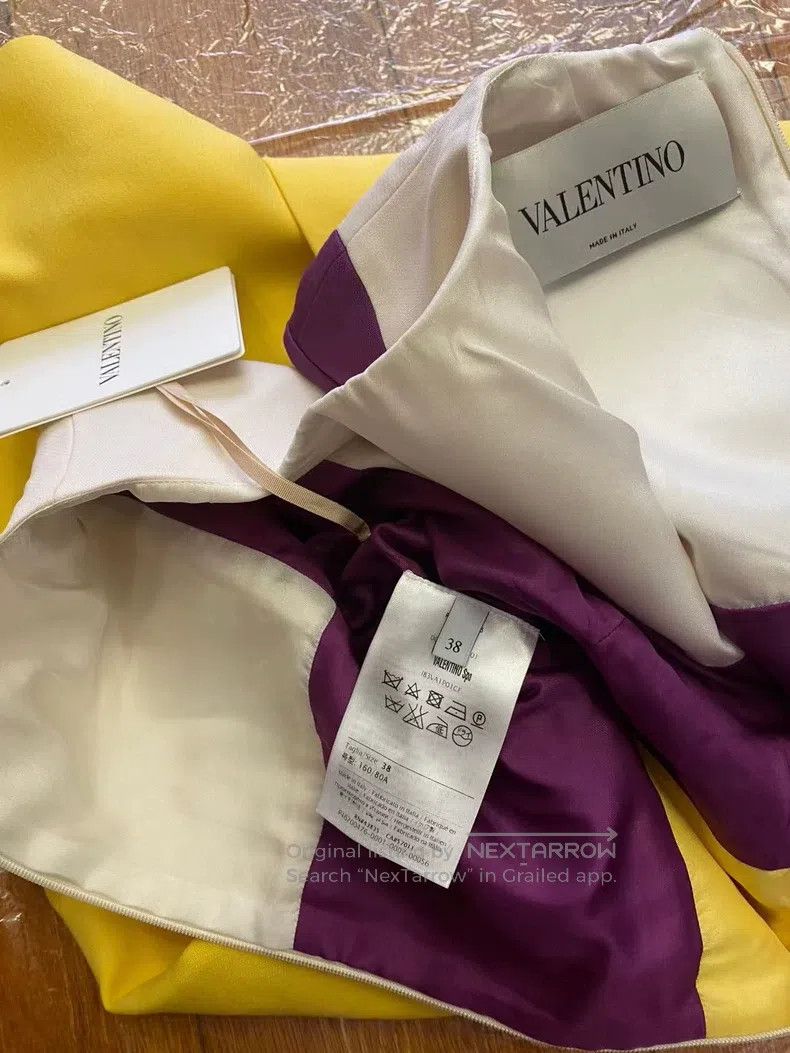 Valentino Valentino Silk color-blocked dress Size S / US 4 / IT 40 - 7 Thumbnail