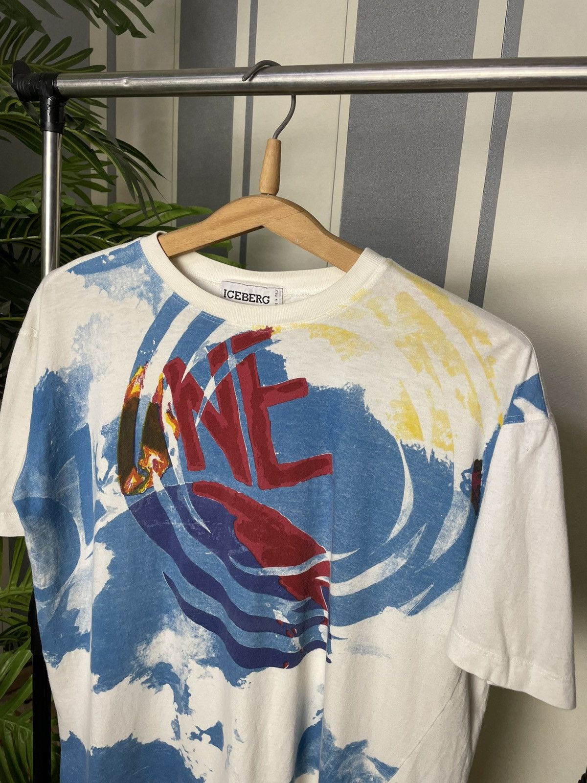 Iceberg Vintage ICEBERG Ozone Abstract T-Shirt Size US M / EU 48-50 / 2 - 2 Thumbnail
