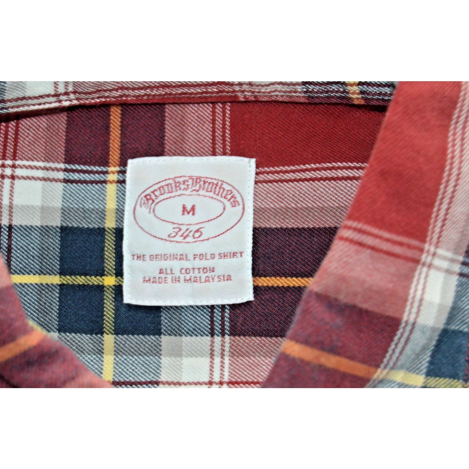Brooks Brothers Brooks Brothers 346 Flannel Shirt Mens Red Button-Down Plaid Long Sleeve Regular Shirt Men Red Plaid Button-Up 346 Pattern: Plaid Vintage No Size US M / EU 48-50 / 2 - 4 Thumbnail