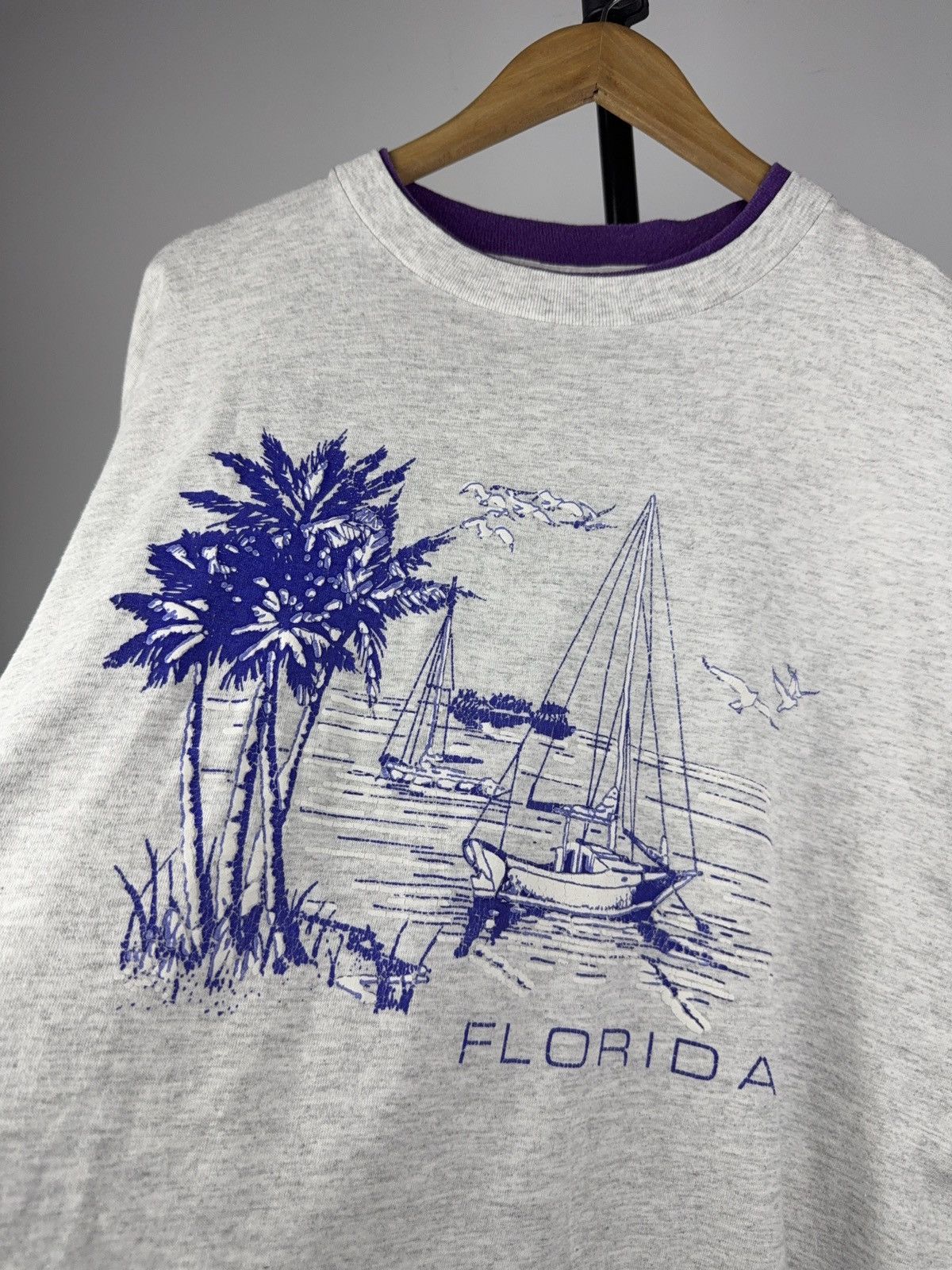 Vintage Vintage 90s Florida USA State Retro Print single stitch tee Size US L / EU 52-54 / 3 - 3 Thumbnail