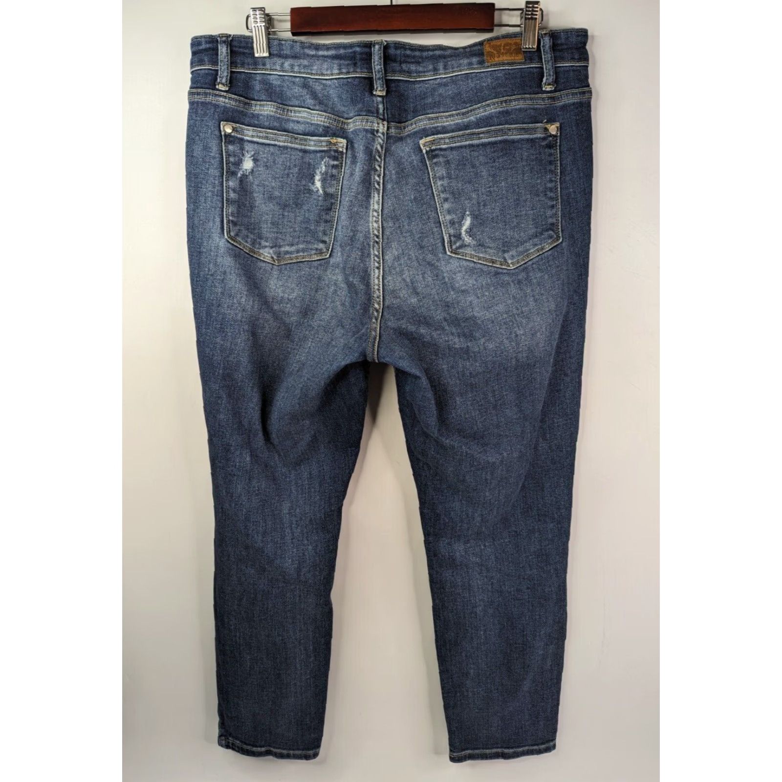 Vintage Judy Blue Boyfriend Jeans Distressed Women's Size 32/15 Regular Blue JB82156MD Size 24" / US 00 / IT 34 - 5 Thumbnail
