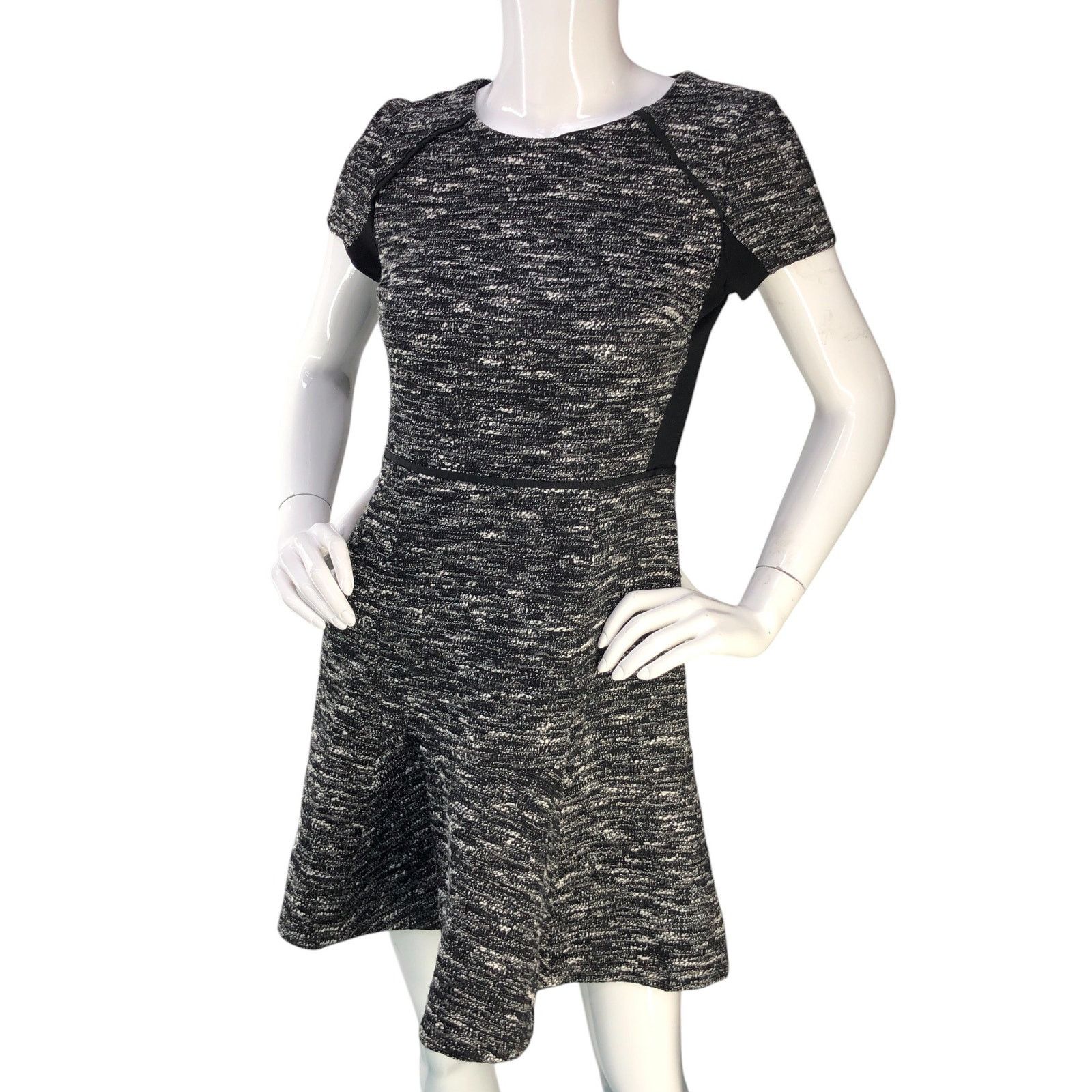 J.Crew J Crew Size 2 Dress Fit Flare Tweed Space Dye Stretch Lined Size XS / US 0-2 / IT 36-38 - 1 Thumbnail