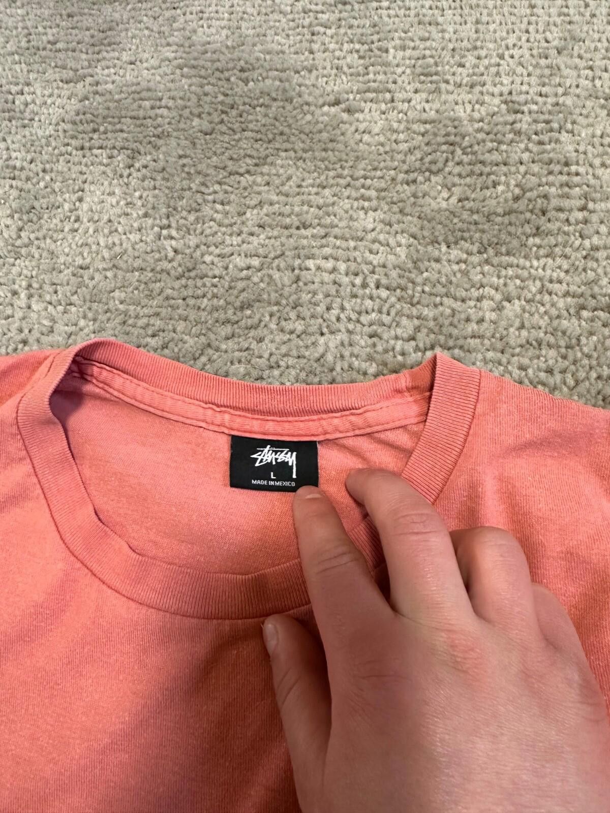 Stussy Stussy Pink Big Logo T-Shirt Sz L Size US L / EU 52-54 / 3 - 5 Thumbnail