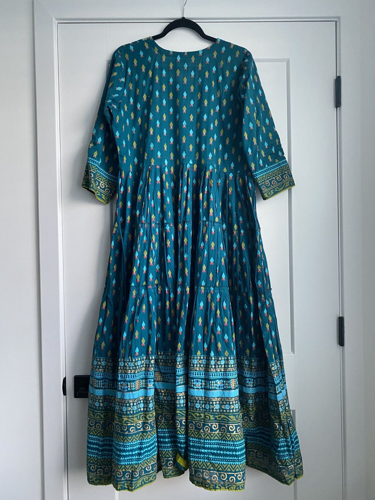 Other Teal Blue Embroidered & printed Anarkali Kurta Flare Fairy Size XL / US 12-14 / IT 48-50 - 6 Thumbnail
