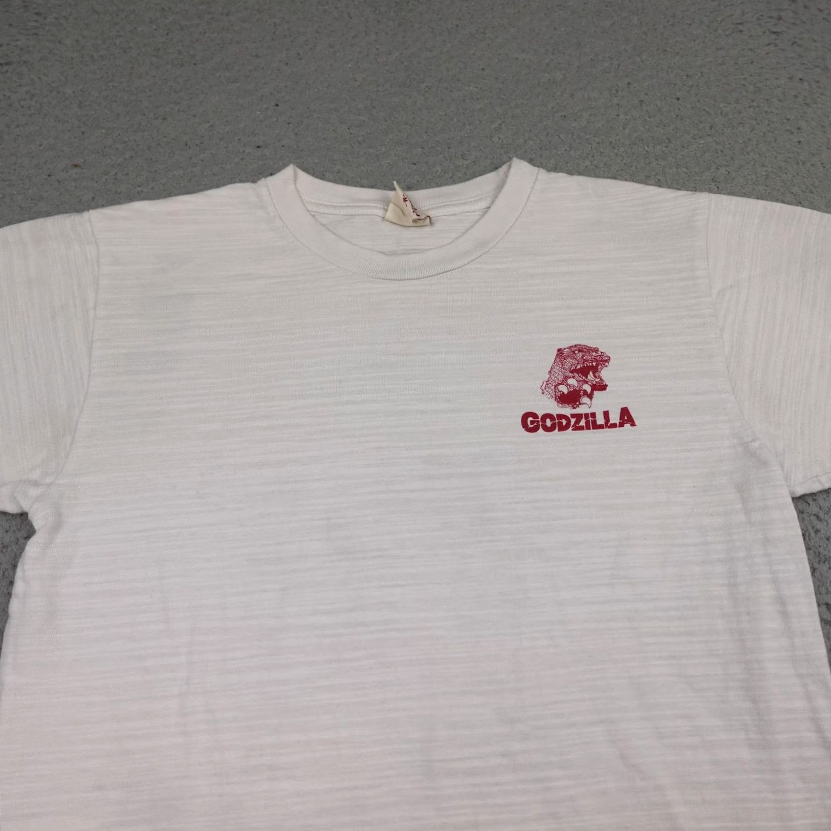 Vintage Godzilla Shirt Mens M White Graphic Tee Movie Japan Toho Monster GZ-UT-005 Size US M / EU 48-50 / 2 - 4 Thumbnail