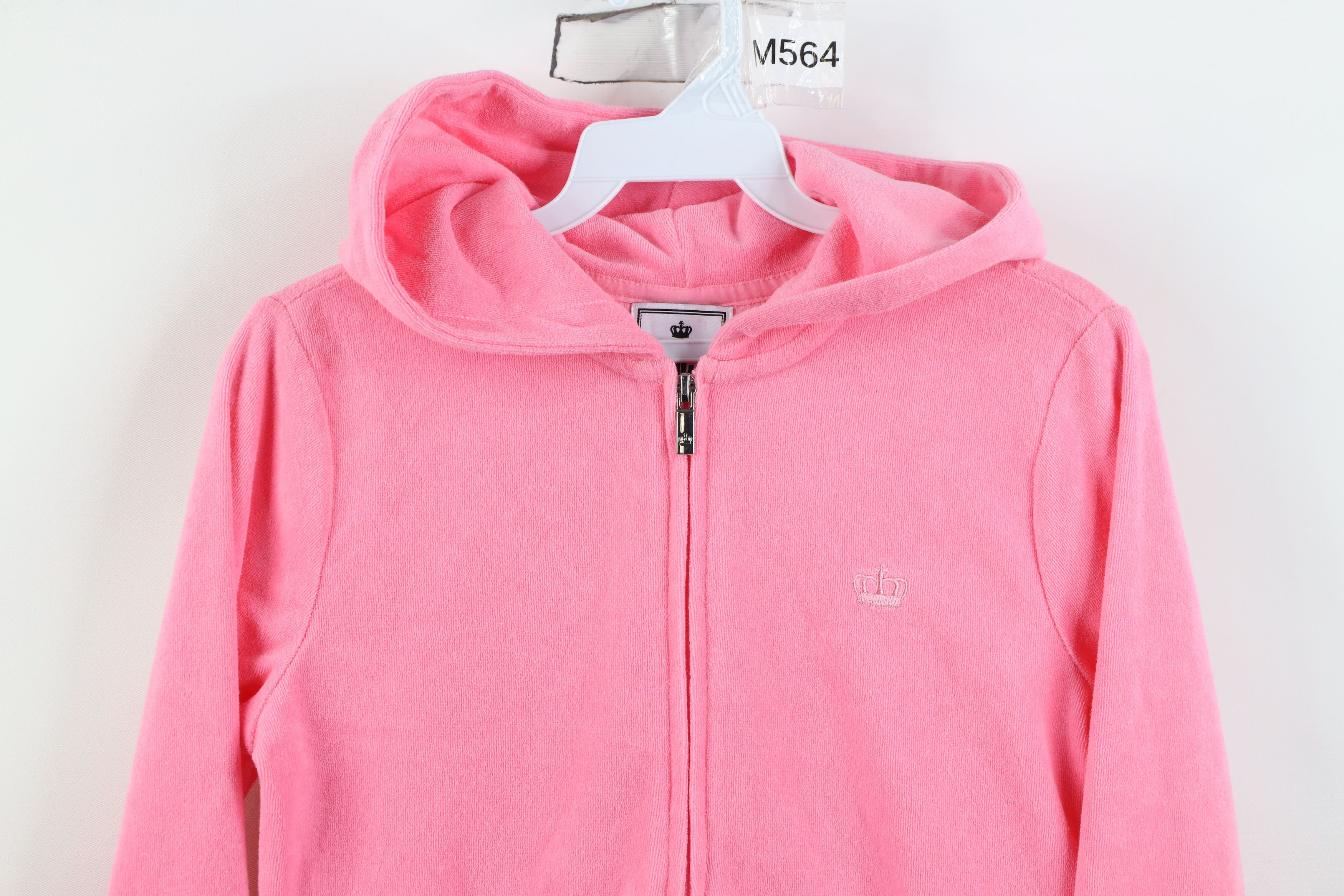 Juicy Couture Vintage 90s Y2K Juicy Couture Terry Cloth Full Zip Hoodie Size XS / US 0-2 / IT 36-38 - 2 Thumbnail