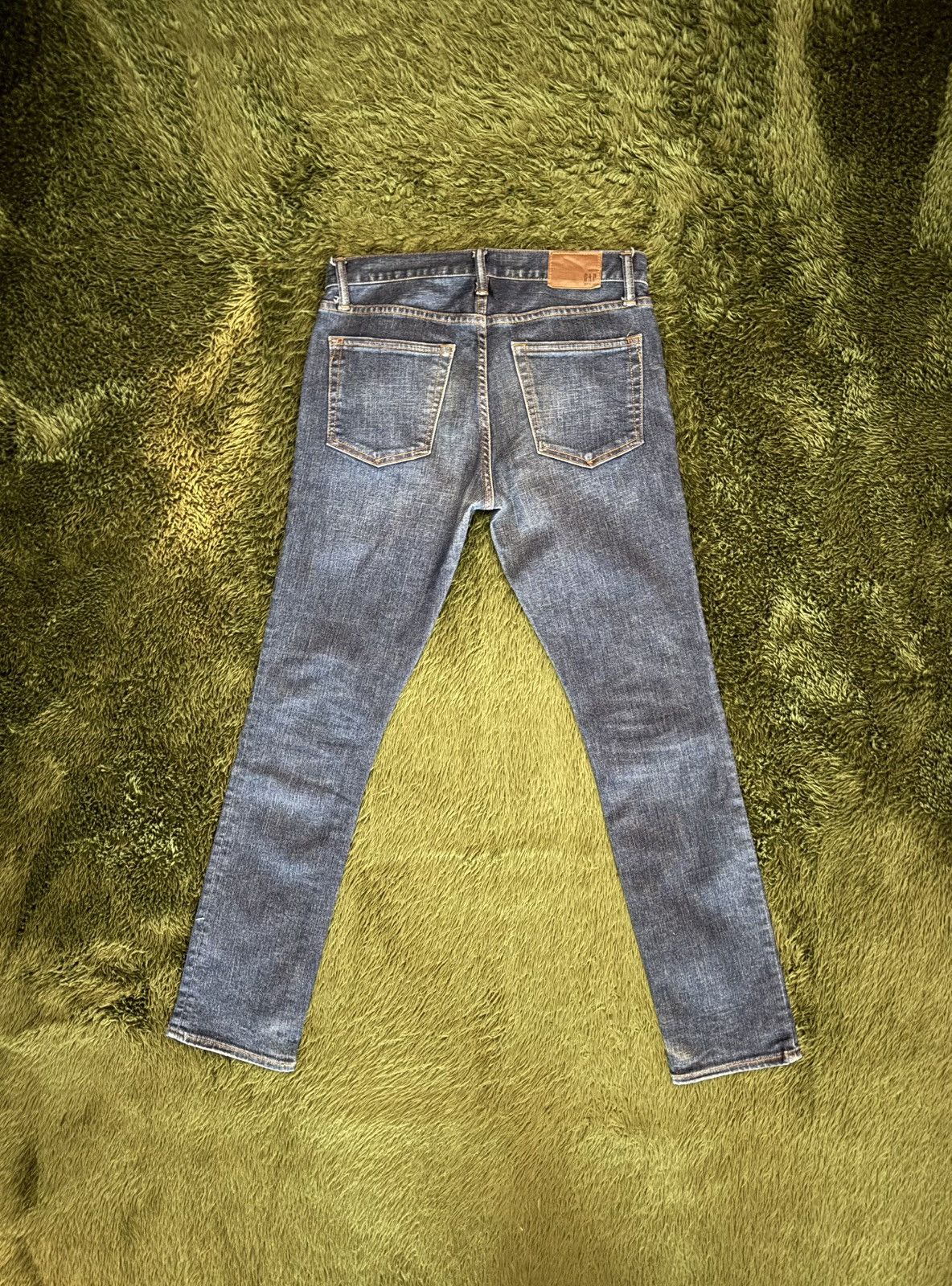Gap [29x30] GAP 00s Tapered Vintage Wash Denim Pants Mid Indigo Size US 29 - 7 Thumbnail