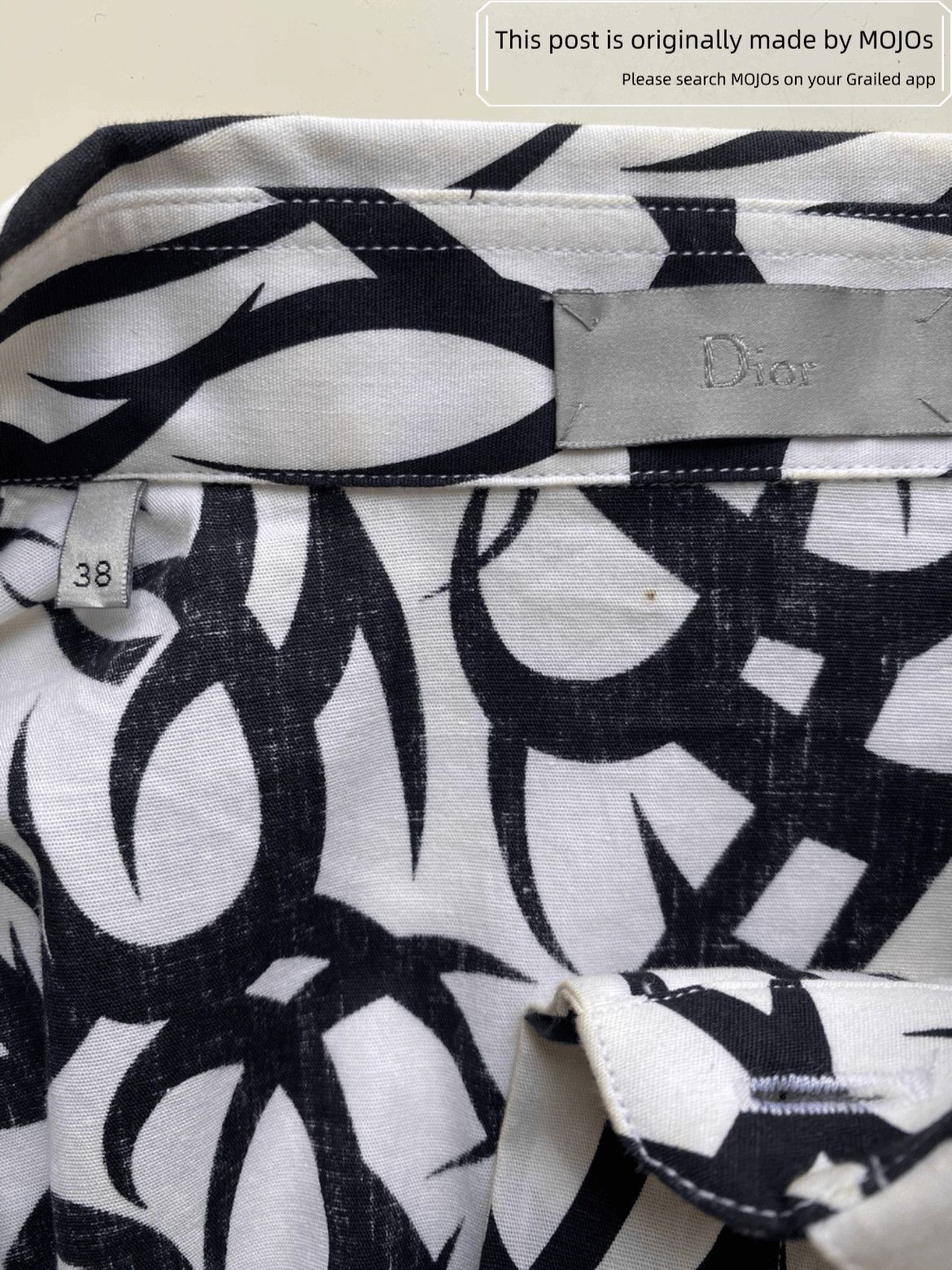 Dior Sz 38 Dior Homme KVA 18SS Pattern Shirt Size US M / EU 48-50 / 2 - 3 Thumbnail