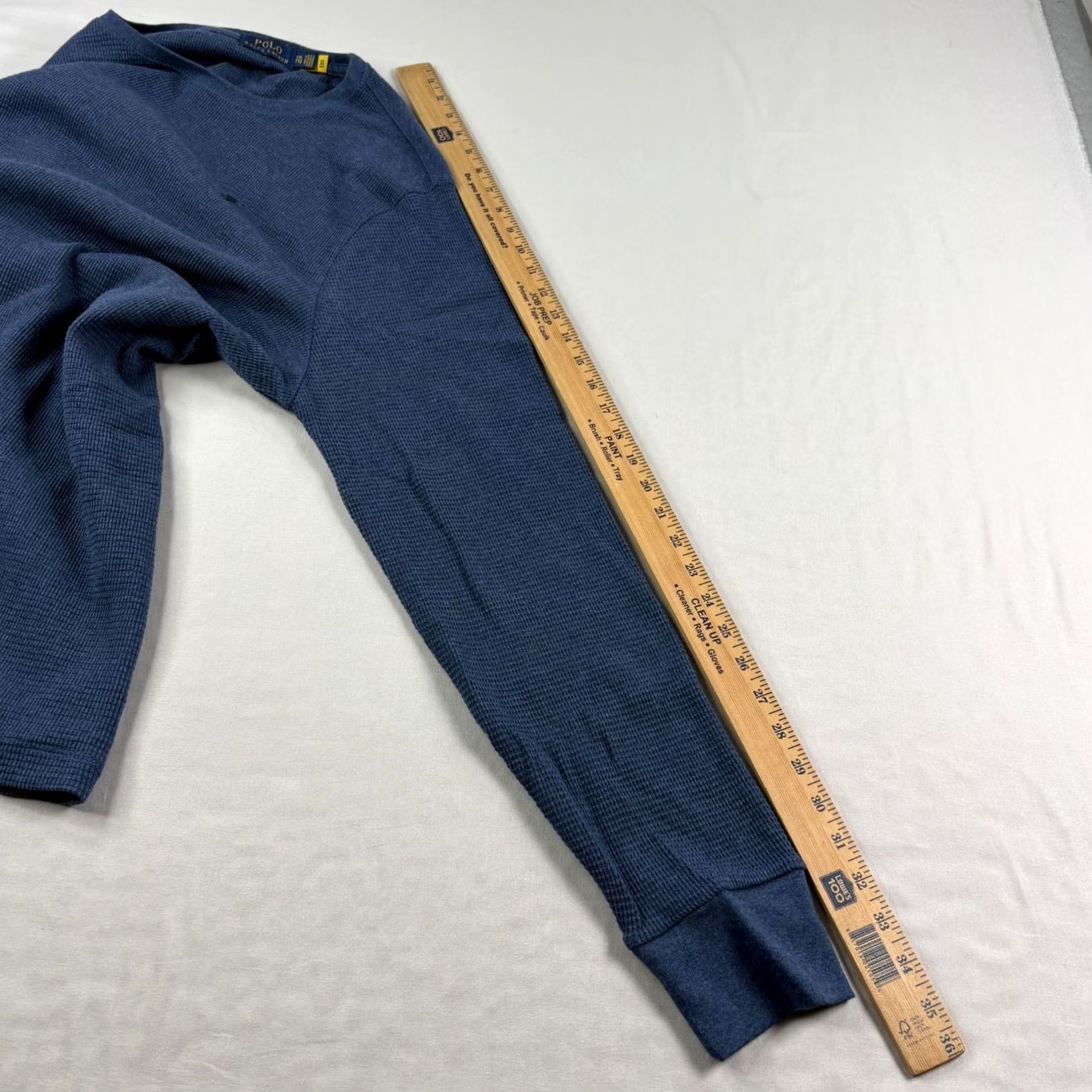 Polo Ralph Lauren Polo Ralph Lauren Sweatshirt Men 2XL Blue Waffle Knit Thermal Crew Neck Pullover Size US XXL / EU 58 / 5 - 6 Thumbnail