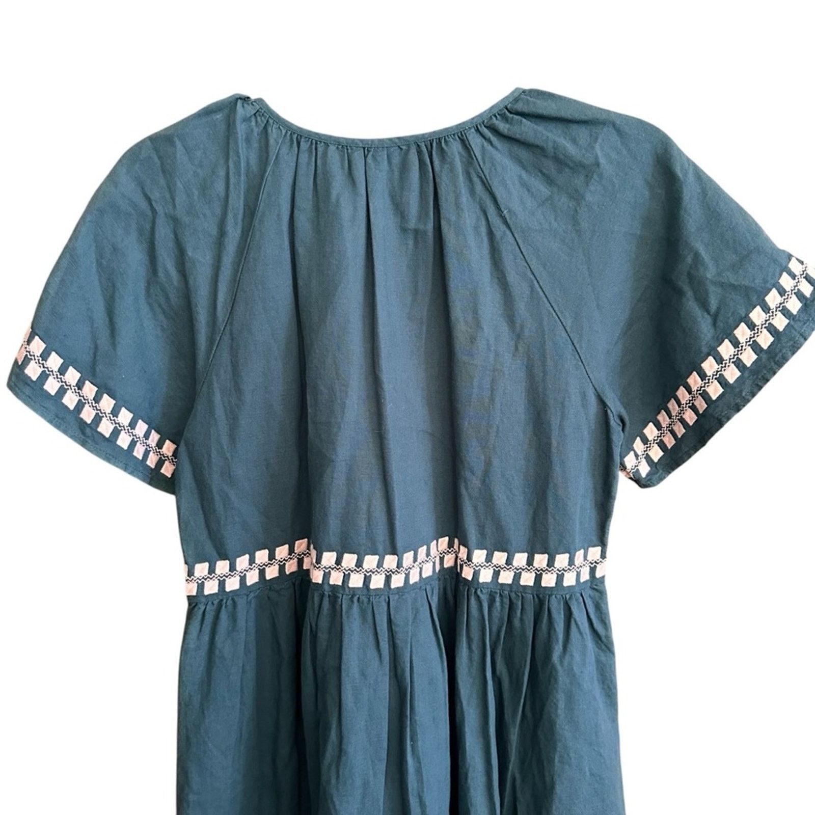 Madewell NWT Madewell NWT Linen Blend Flutter Sleeve Mini Dress Size XXS / US 00 / IT 34 - 11 Thumbnail