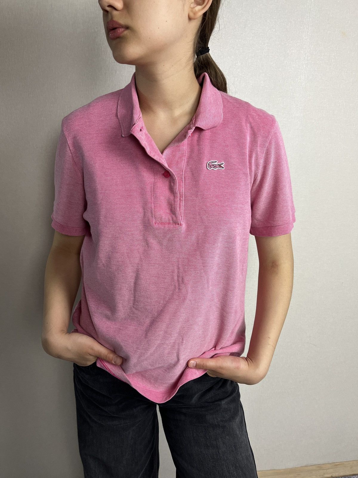 Lacoste Vintage Lacoste Polo Shirt Pink Women’s Luxury Old Money Size L / US 10 / IT 46 - 1 Thumbnail