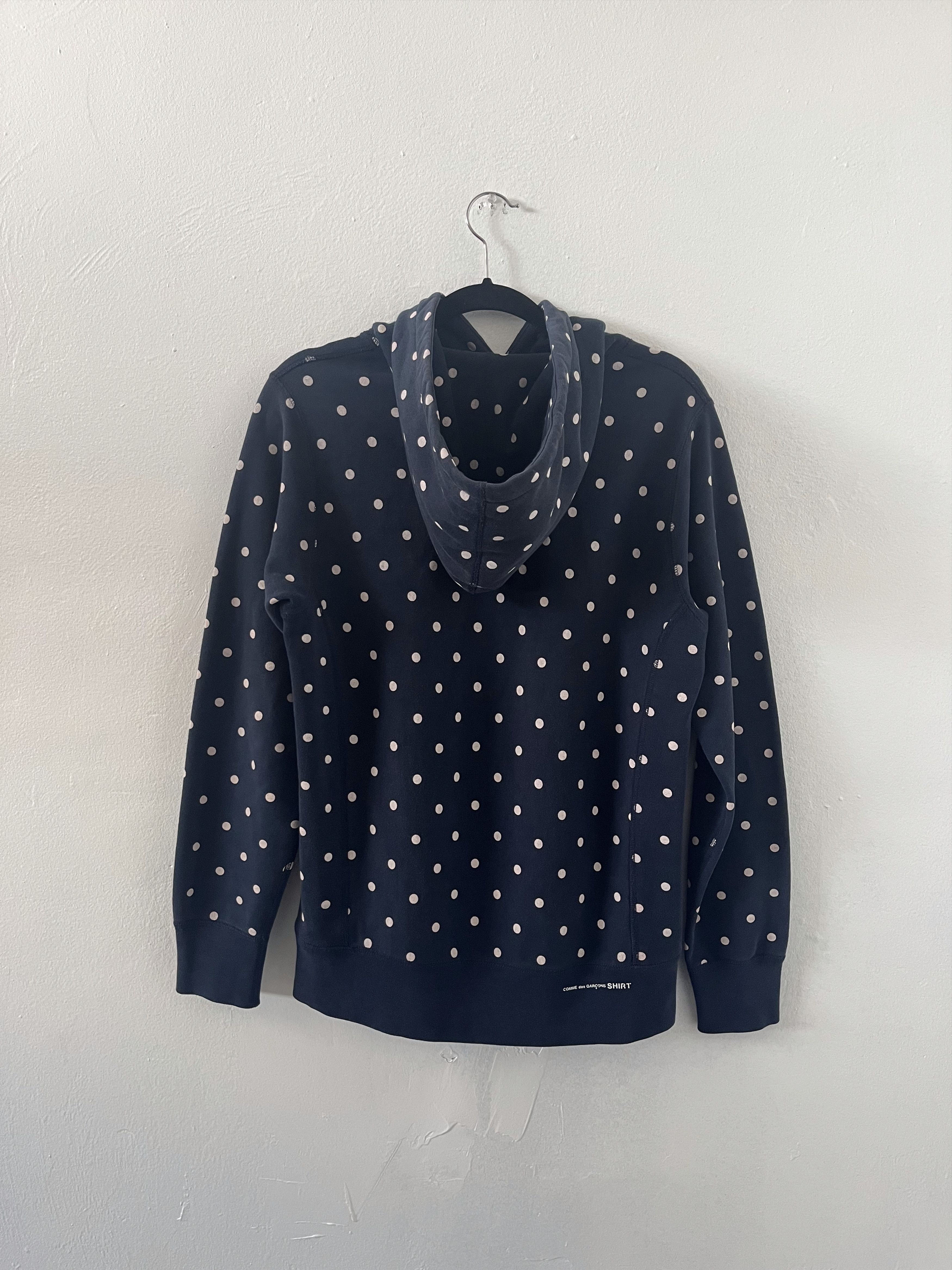 Supreme Supreme CDG SS12 Polka-Dot Box Logo Navy Hoodie Size US S / EU 44-46 / 1 - 2 Thumbnail