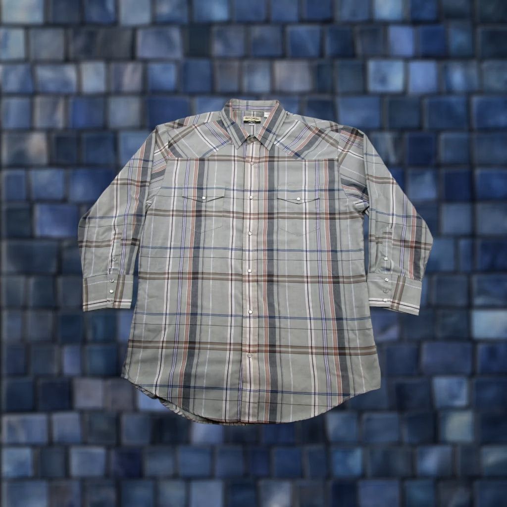 Roper Roper Mens Button-Up Shirt Long Sleeve Plaid Cotton Blend Multicolor 2XL Western Casual, Workwear, Business, Party/Cocktail, Travel, Wedding Mens Size US XXL / EU 58 / 5 - 1 Thumbnail
