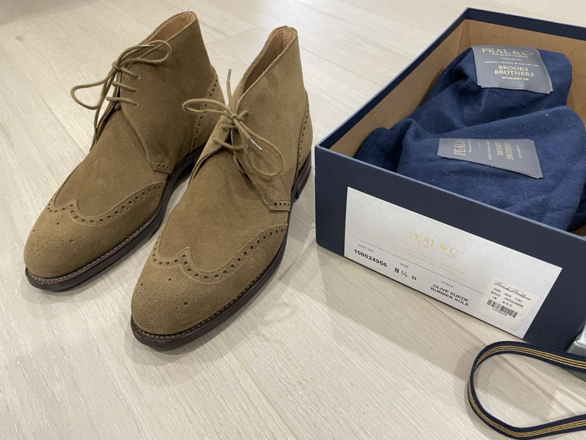 Brooks Brothers Brooks Brothers + Peal & Co Olive Suede Chukka Boot - 8.5D Size US 8.5 / EU 41-42 - 2 Thumbnail