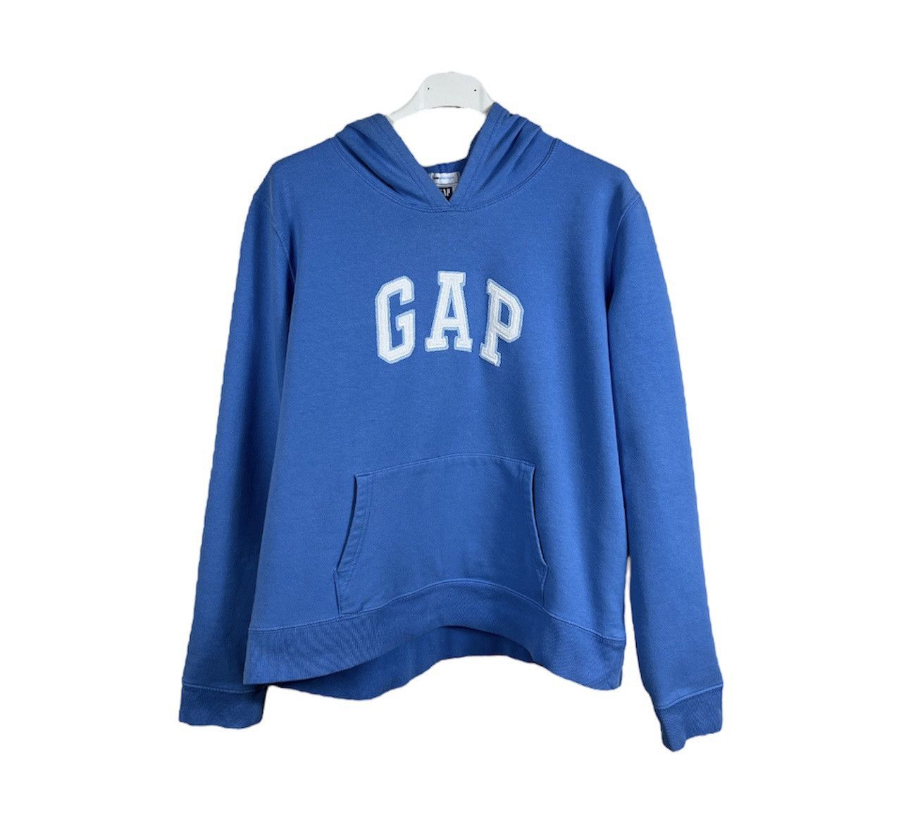 image of 90's Y2K Gap Stretch Spellout Baby Blue Yzy Hoodie, Women's (Size Large)