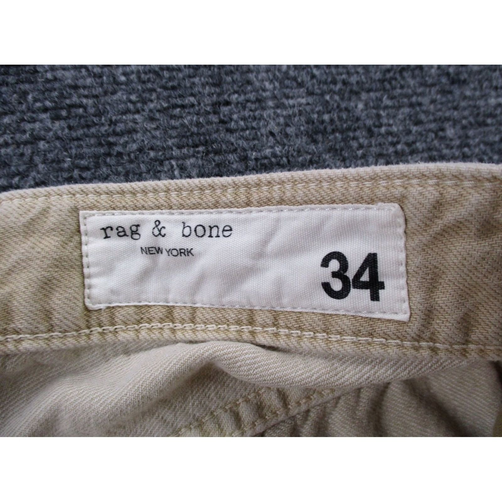 Rag & Bone rag & bone Jeans Womens 34 Beige Denim Logan Mid Rise Wide-Leg Casual Regular Jeans Girls Size 24" / US 00 / IT 34 - 7 Thumbnail