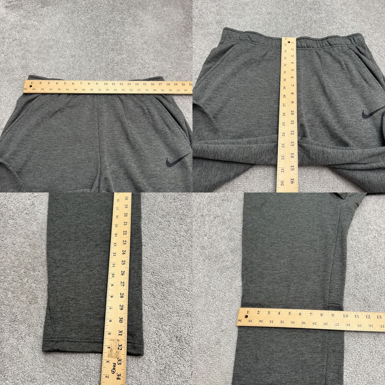 Nike Nike Therma-Fit Tech Fleece Sweatpants Mens XL Heather Gray Fleece Activewear Size US 36 / EU 52 - 9 Thumbnail