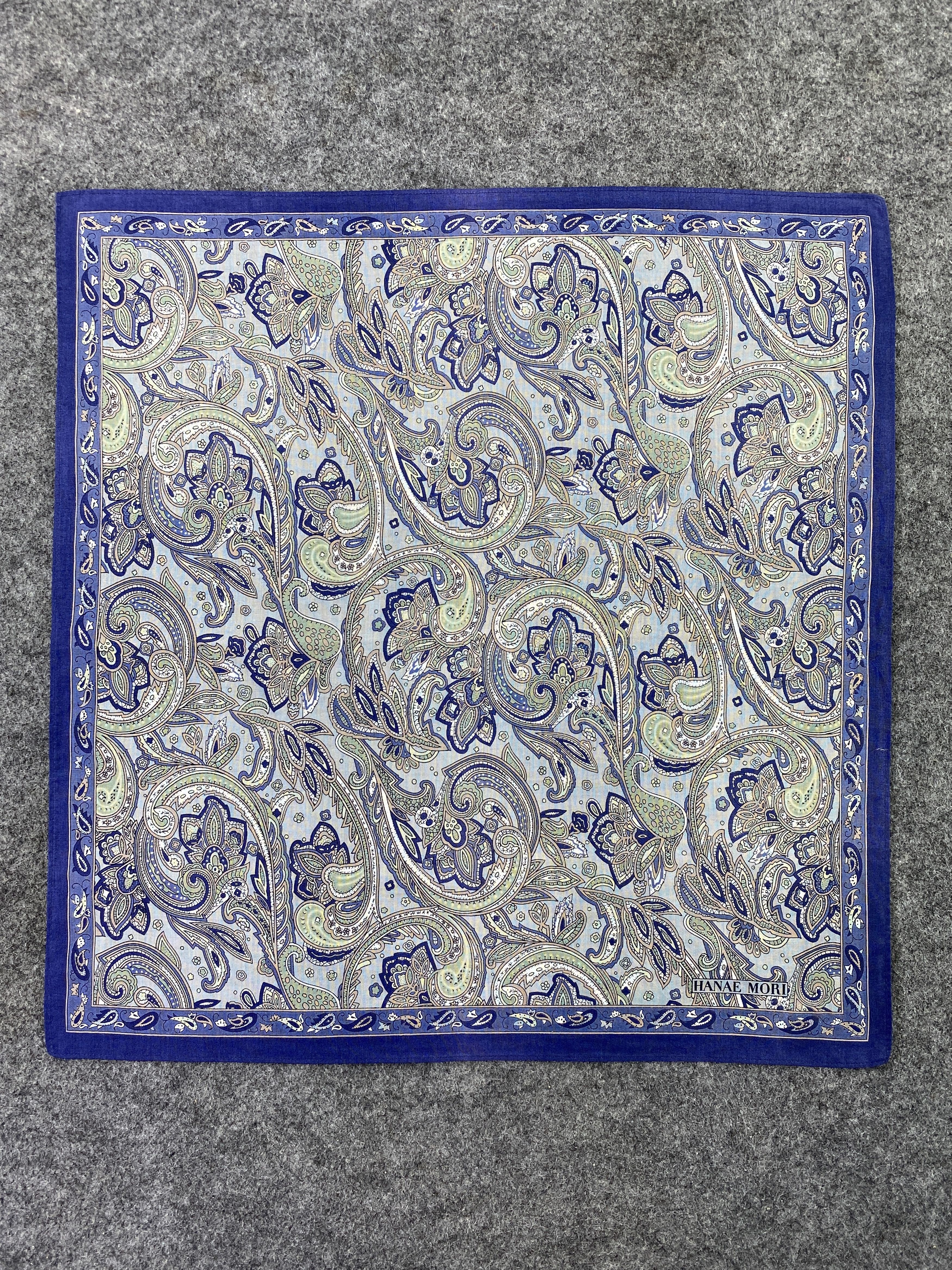 Hanae Mori × Vintage Hanae Mori Paislee Handkerchief / Bandana / Neckerchief-B212 Size ONE SIZE - 3 Thumbnail