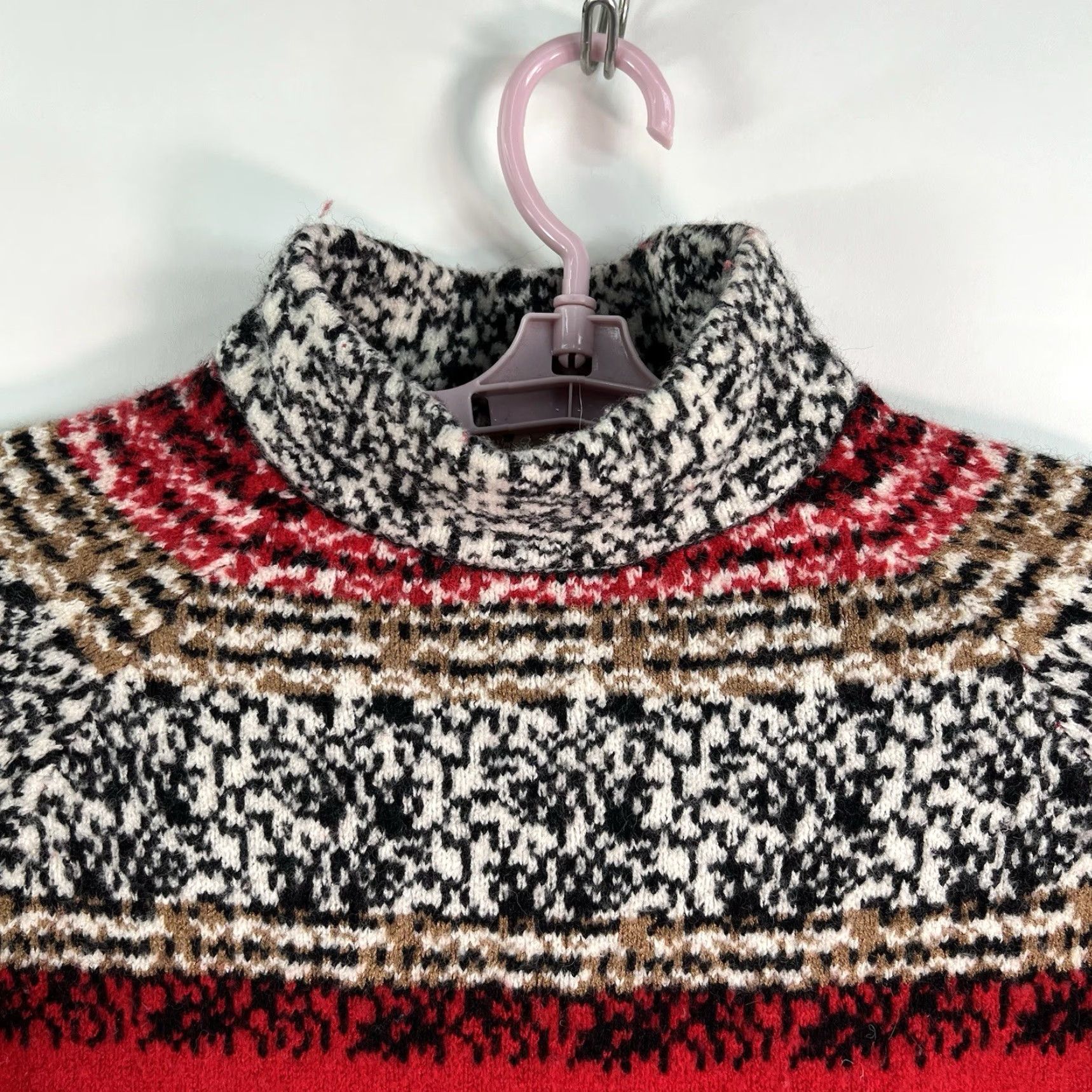 Anthropologie Moth by Anthropologie Wool Blend High Neck Pullover Sweater Women’s XS Red Size XS / US 0-2 / IT 36-38 - 3 Thumbnail