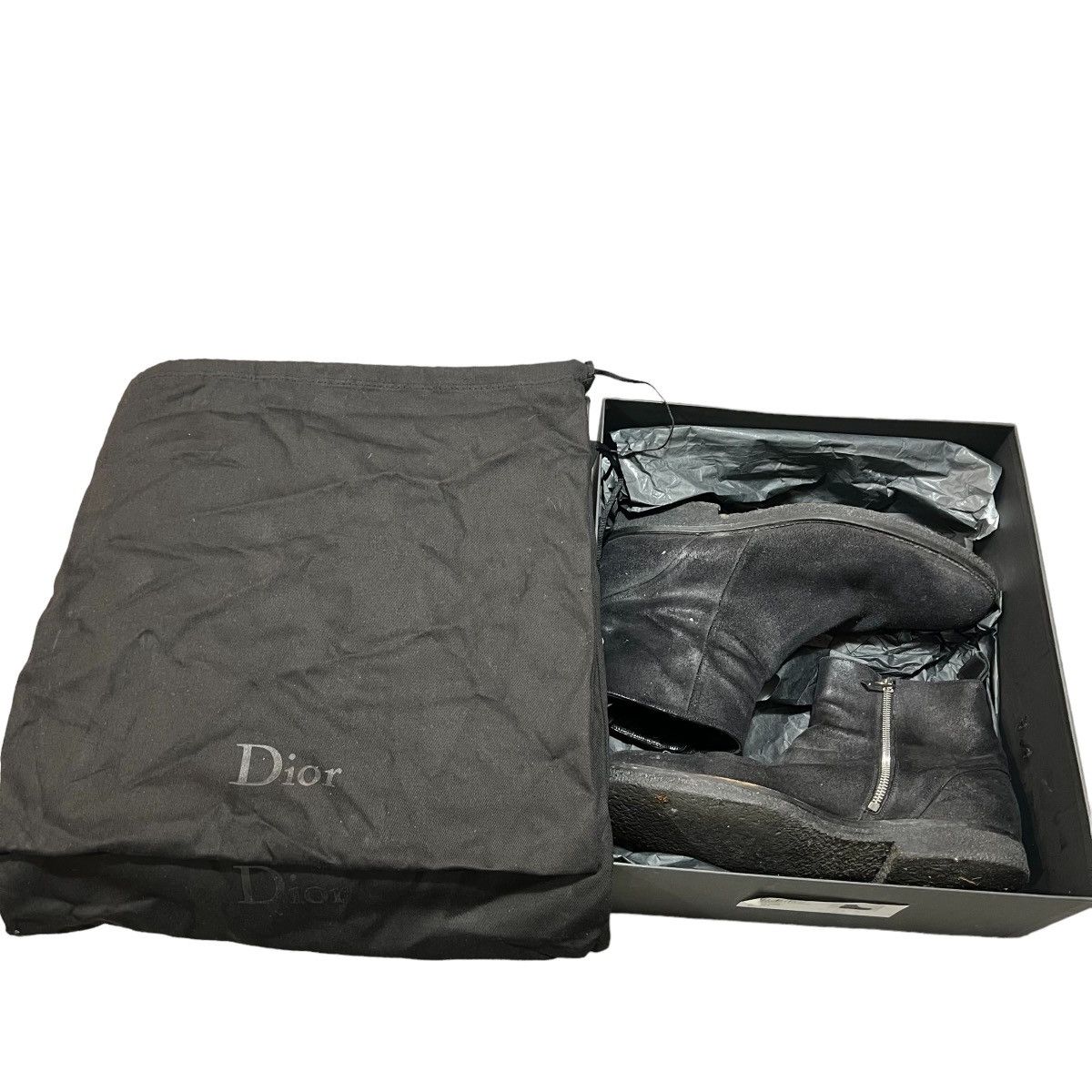 Dior × Kris Van Assche Dior Homme KVA 12AW calf skin side zip boots Size US 11 / EU 44 - 2 Thumbnail