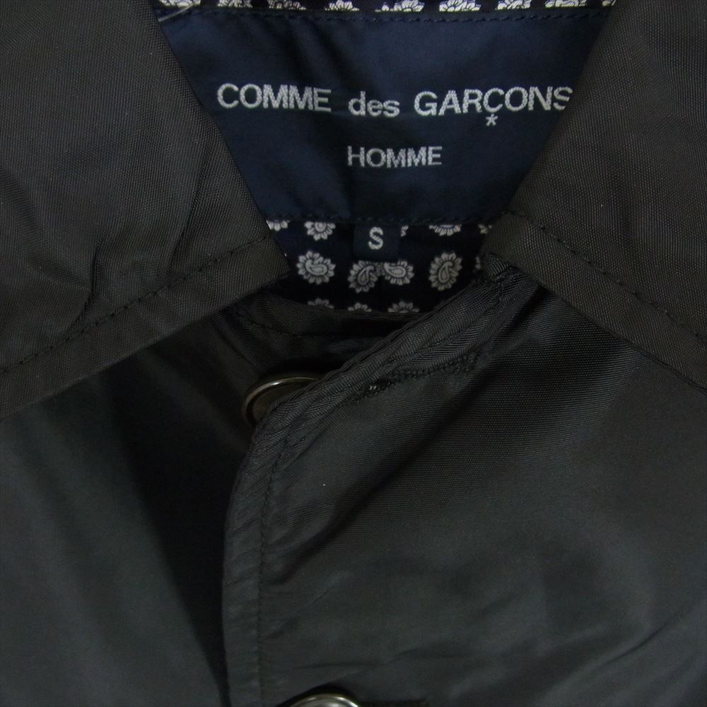 Comme des Garcons Homme Jacket Paisley Lining Nylon Half Coat Long Button Black Size US S / EU 44-46 / 1 - 3 Thumbnail