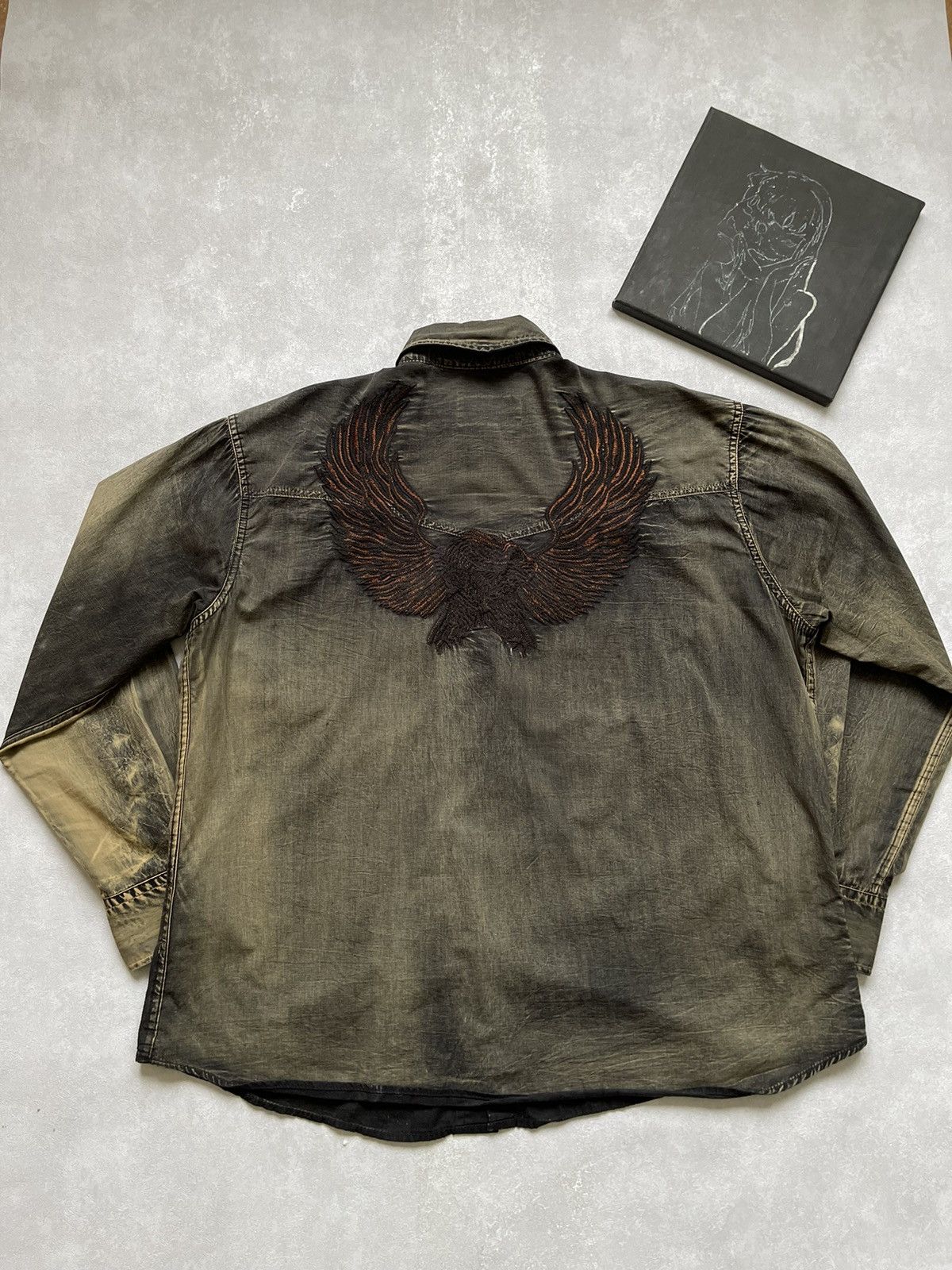 Vintage Vintage Racing Eagle Denim Racing Jacket made in USA Size US L / EU 52-54 / 3 - 1 Thumbnail