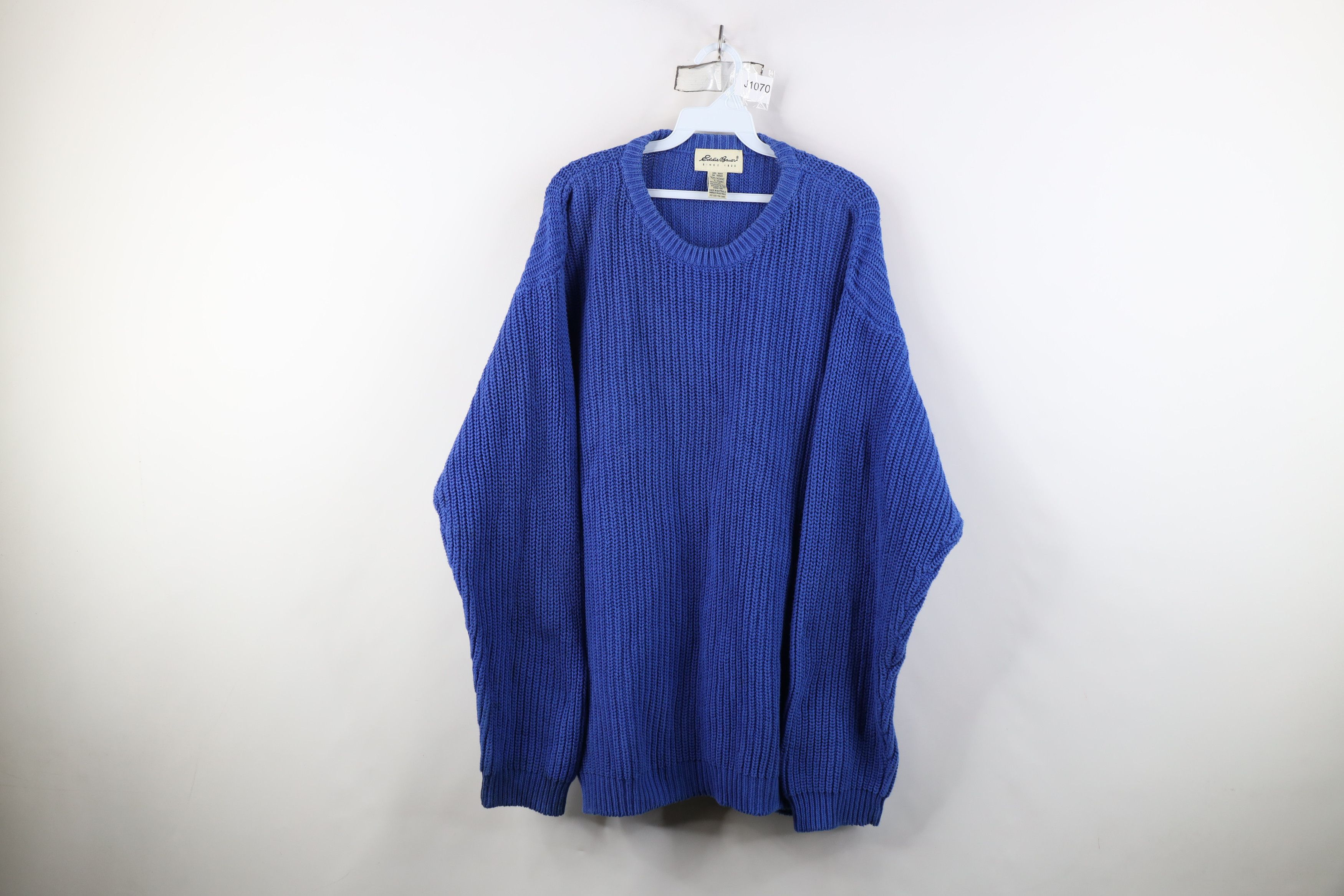Eddie Bauer Vintage 90s Eddie Bauer Cotton Ribbed Knit Sweater Size US L / EU 52-54 / 3 - 1 Thumbnail