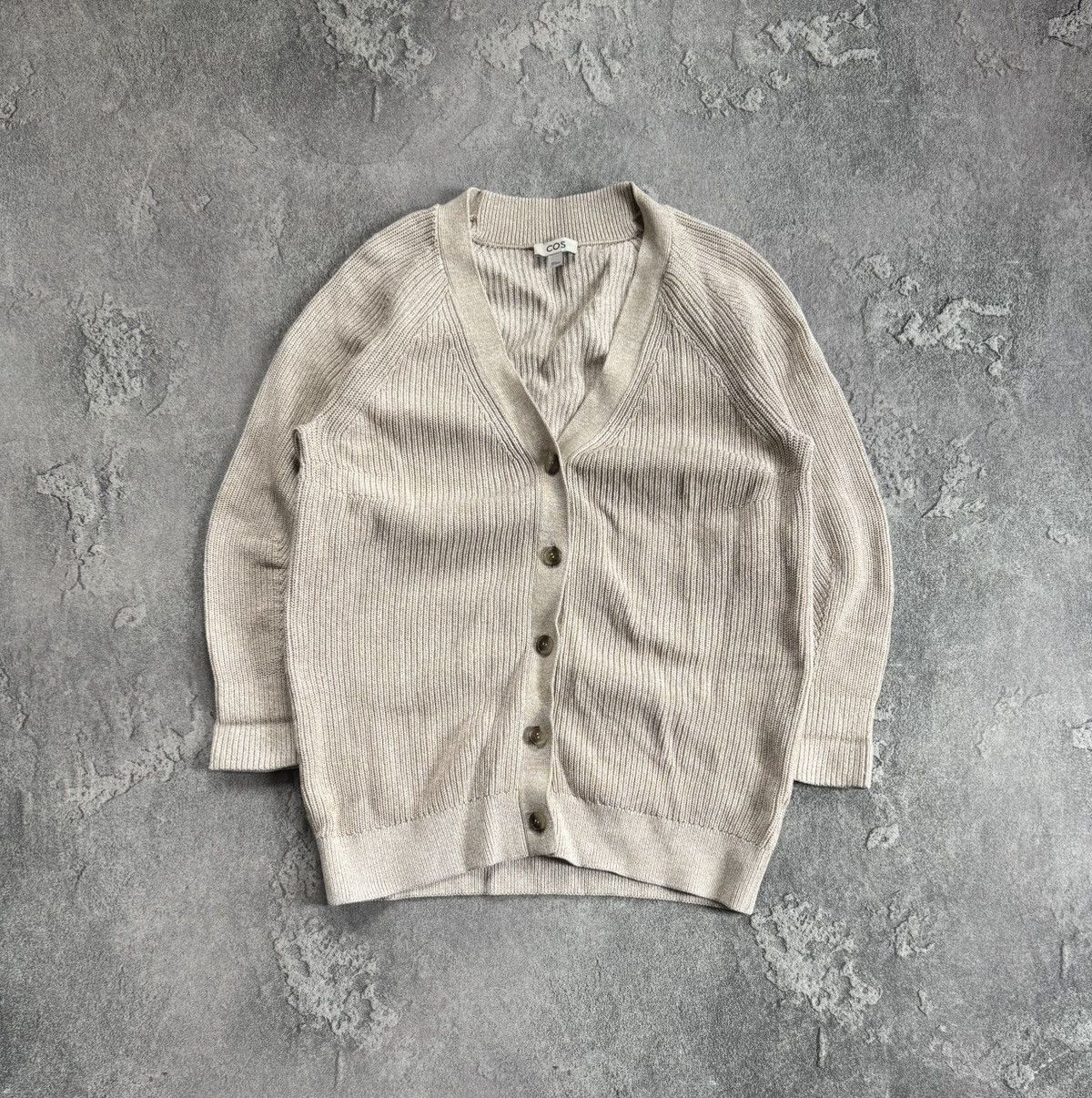Cos × Designer COS S button up knitwear cardigan sweater jumper pullover Size S / US 4 / IT 40 - 4 Thumbnail