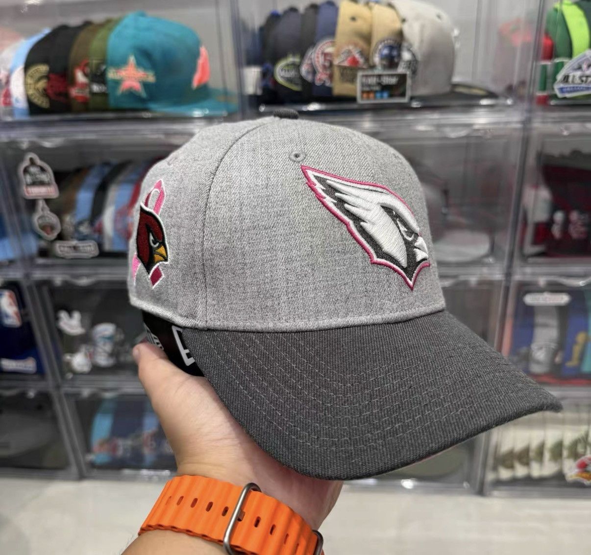 New Era New Era NFL Arizona Cardinals Pink Ribbon Baseball Cap J32 Size ONE SIZE - 1 Thumbnail