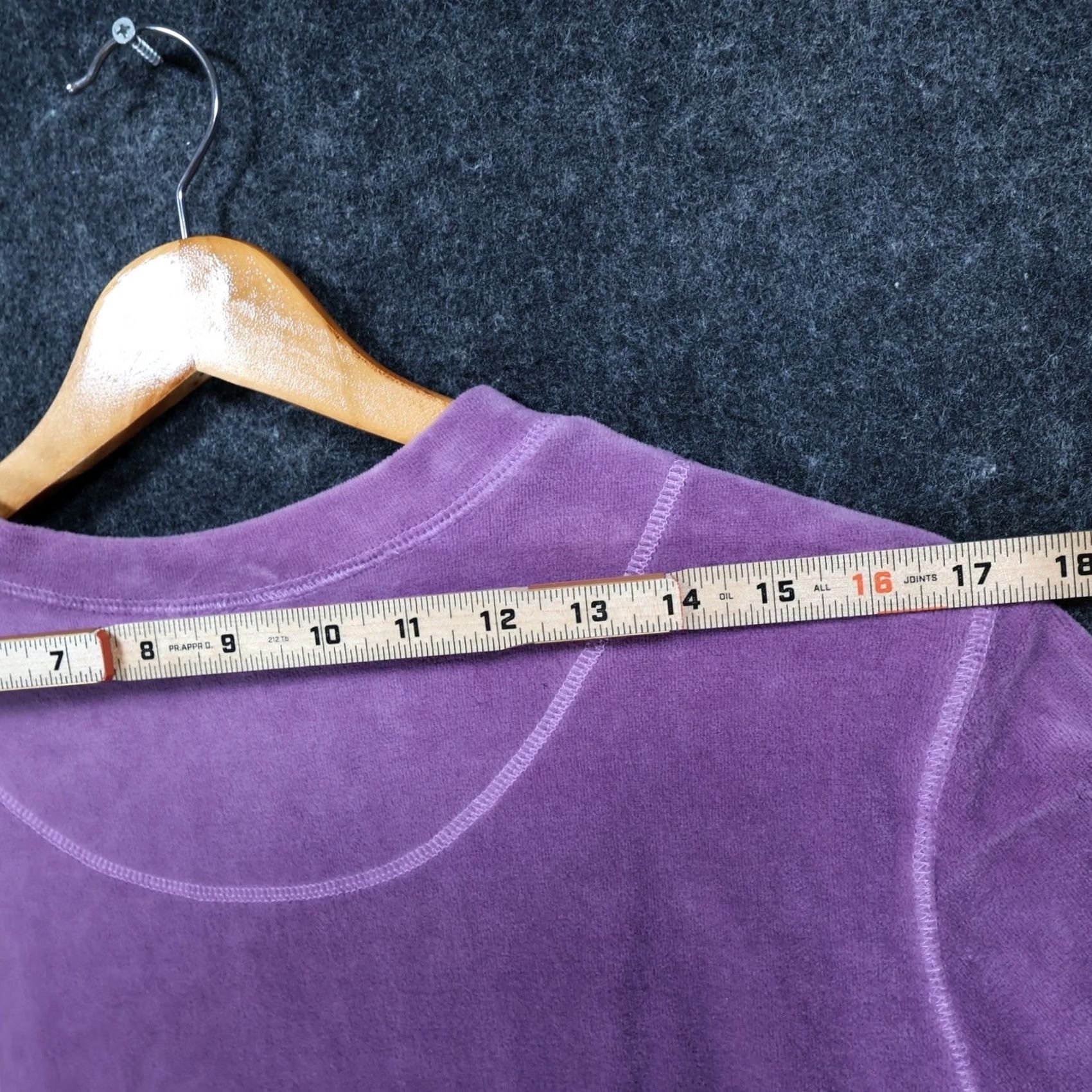 Velour Serengeti Velour Pullover Womens Large Purple Long Sleeve Pocket Top Size L / US 10 / IT 46 - 6 Thumbnail