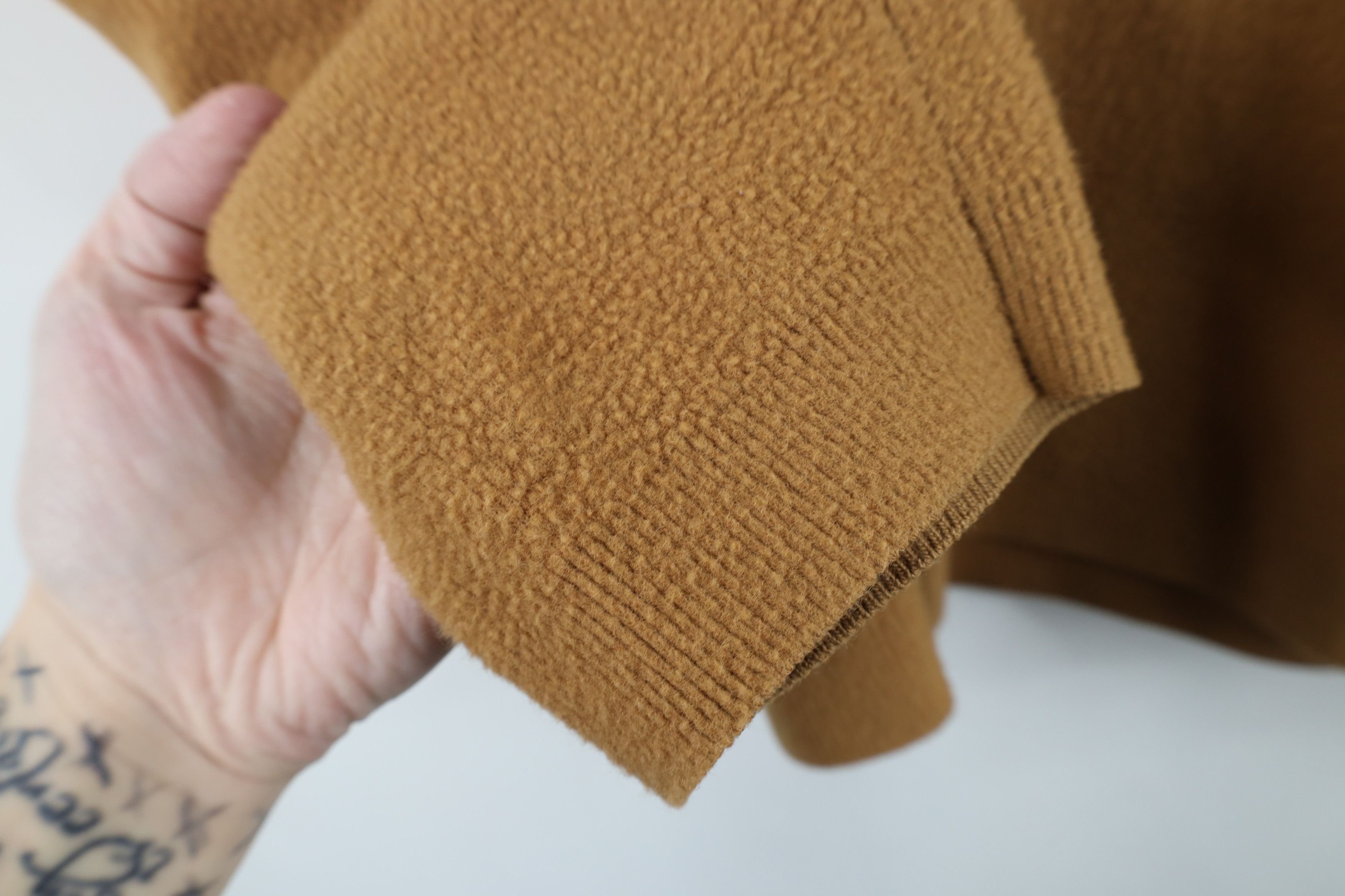 Vintage Vintage 60s Streetwear Velour Fleece V-Neck Sweatshirt Brown Size S / US 4 / IT 40 - 6 Thumbnail