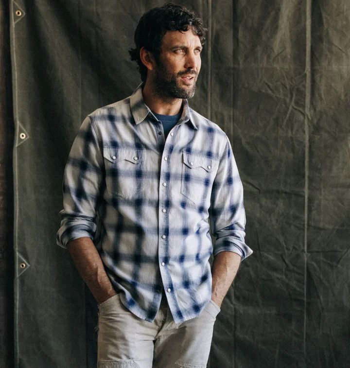 Taylor Stitch Frontier Shirt in Indigo Shadow Plaid Size US M / EU 48-50 / 2 - 5 Thumbnail