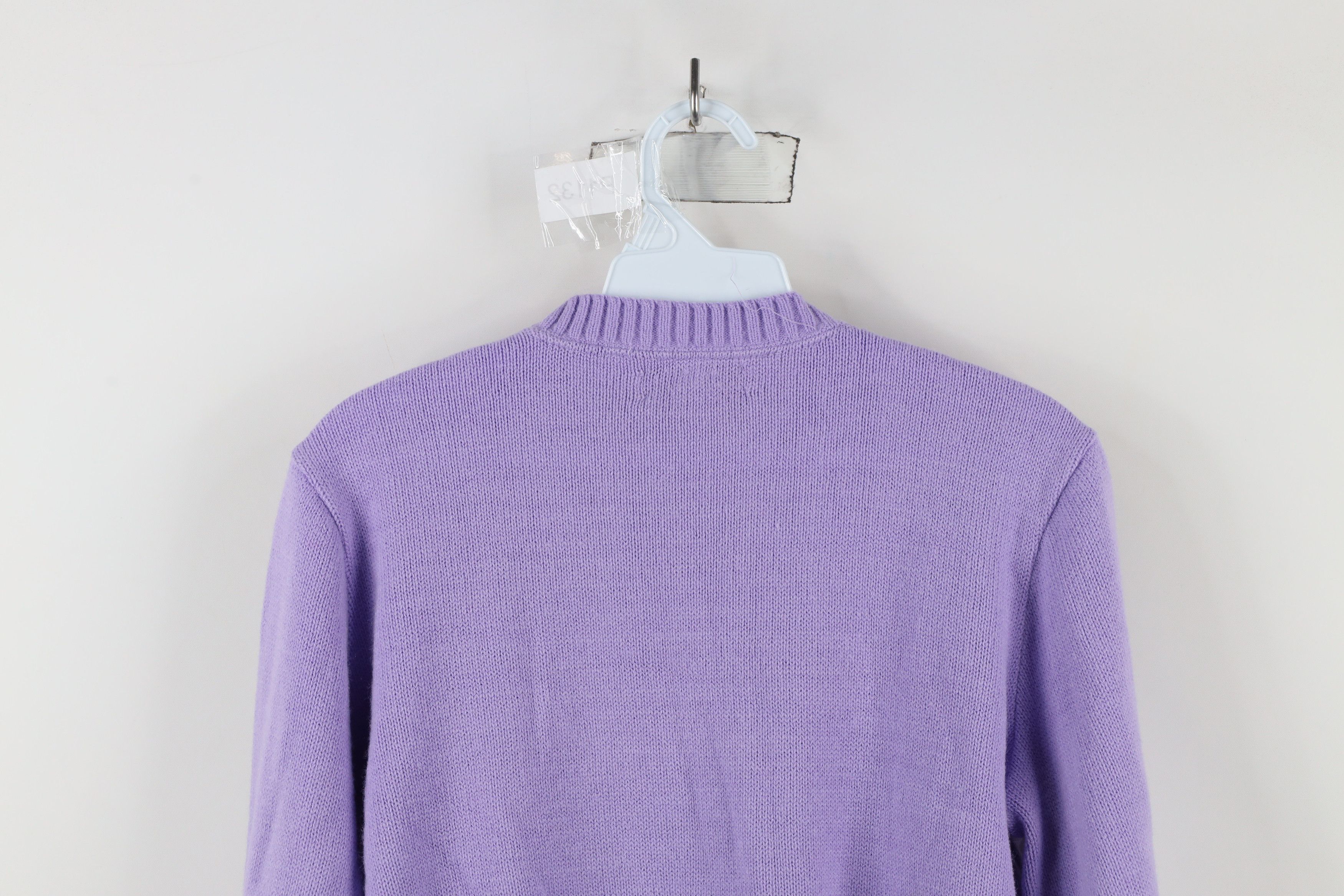 Vintage Vintage 90s Streetwear Distressed Blank Knit Sweater Purple Size M / US 6-8 / IT 42-44 - 10 Thumbnail