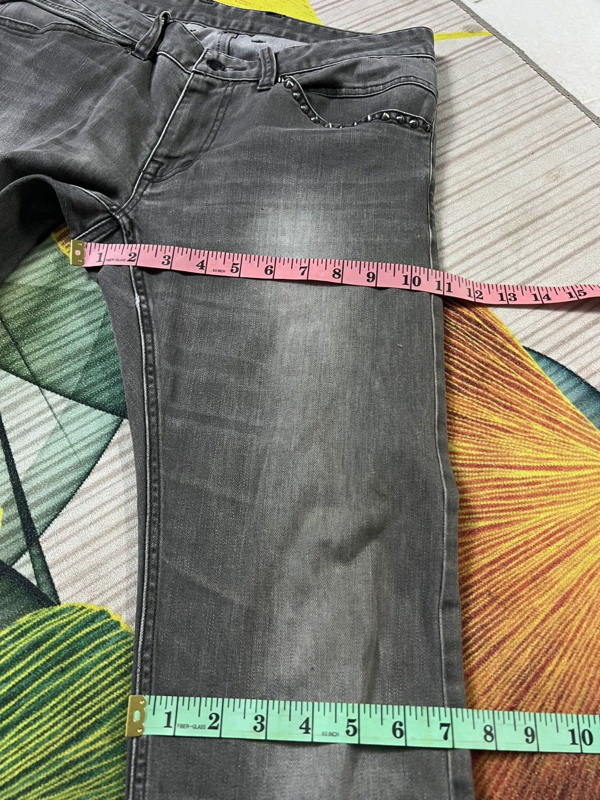 If Six Was Nine × Punk and Yo × Seditionaries CUSTOM CULTURE LIKE CHROME HEART FADED JEANS Size US 30 / EU 46 - 14 Thumbnail