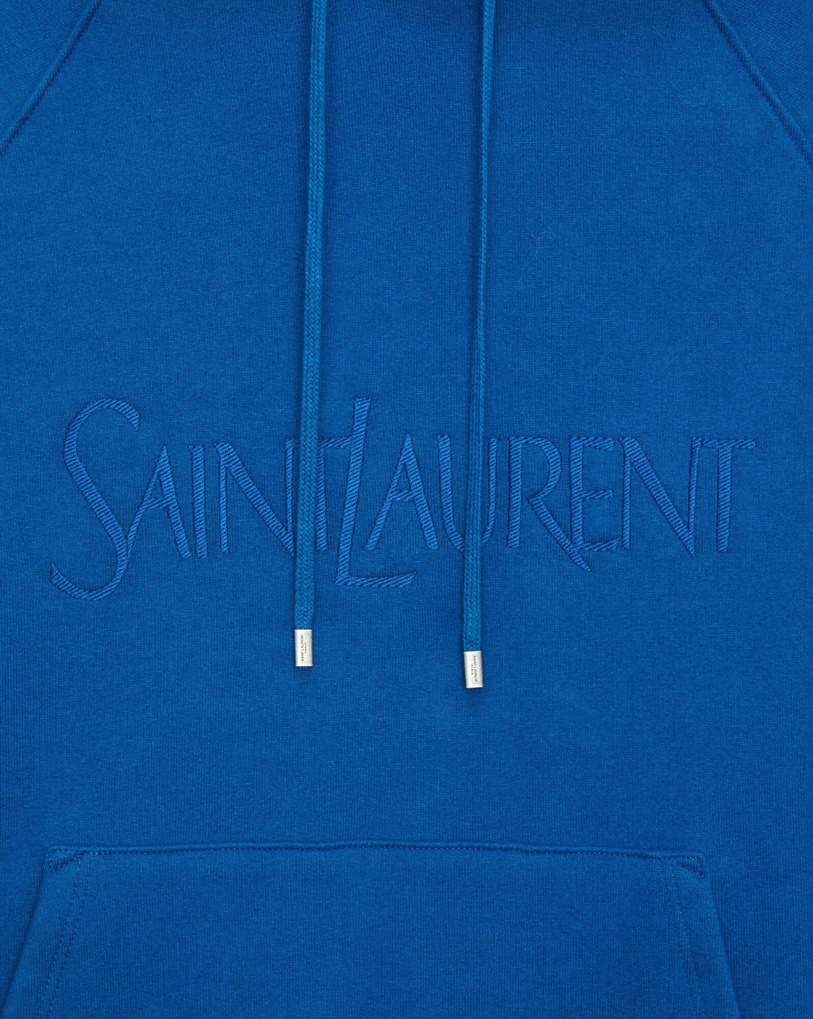 Saint Laurent Paris o1s1wg110225 732313 Hoodie in Blue Size US S / EU 44-46 / 1 - 3 Thumbnail