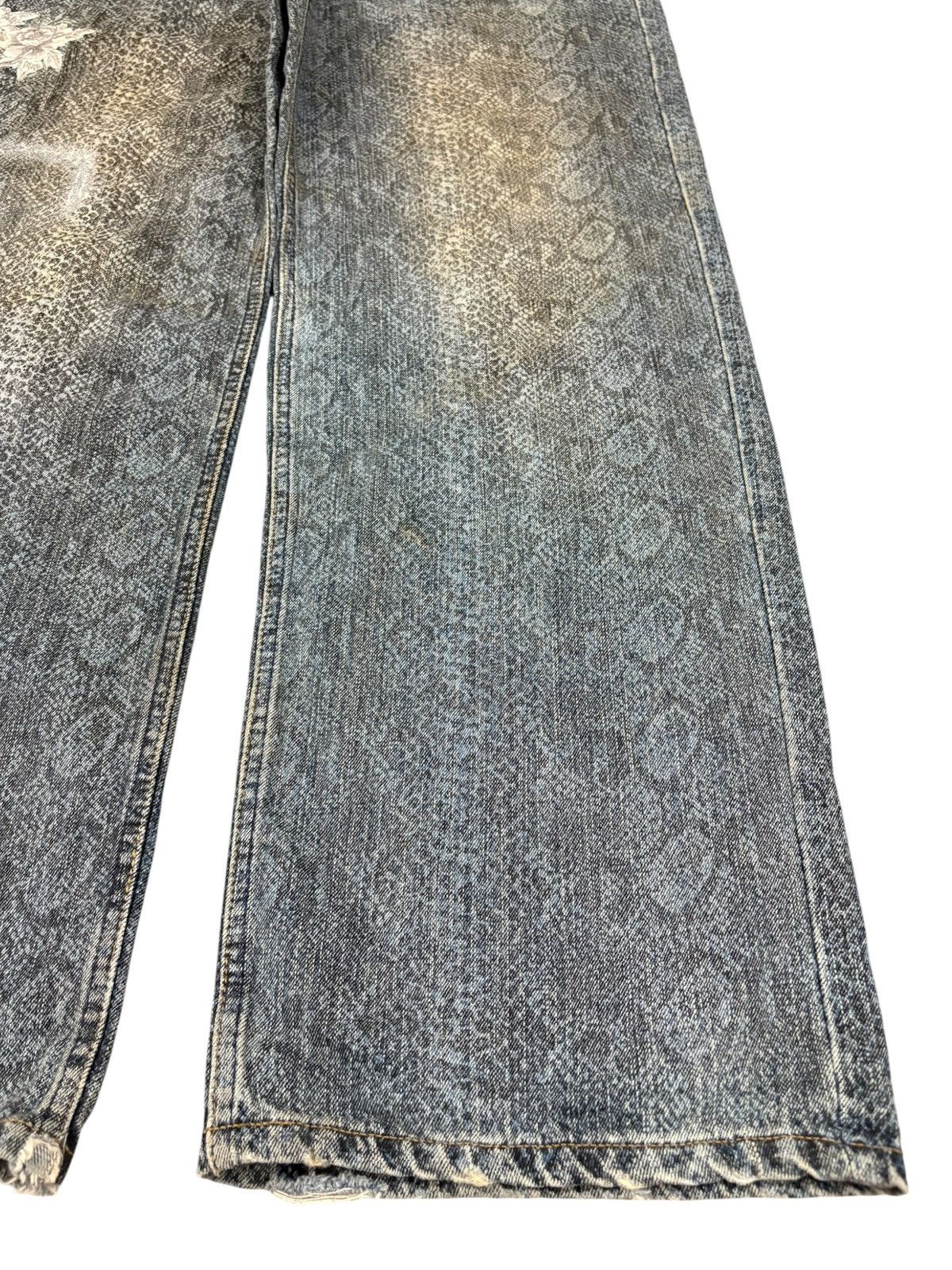 Japanese Brand Vintage Karakuri Tamashi Sugoi Snake Skin Baggy Jeans Size US 40 / EU 56 - 7 Thumbnail