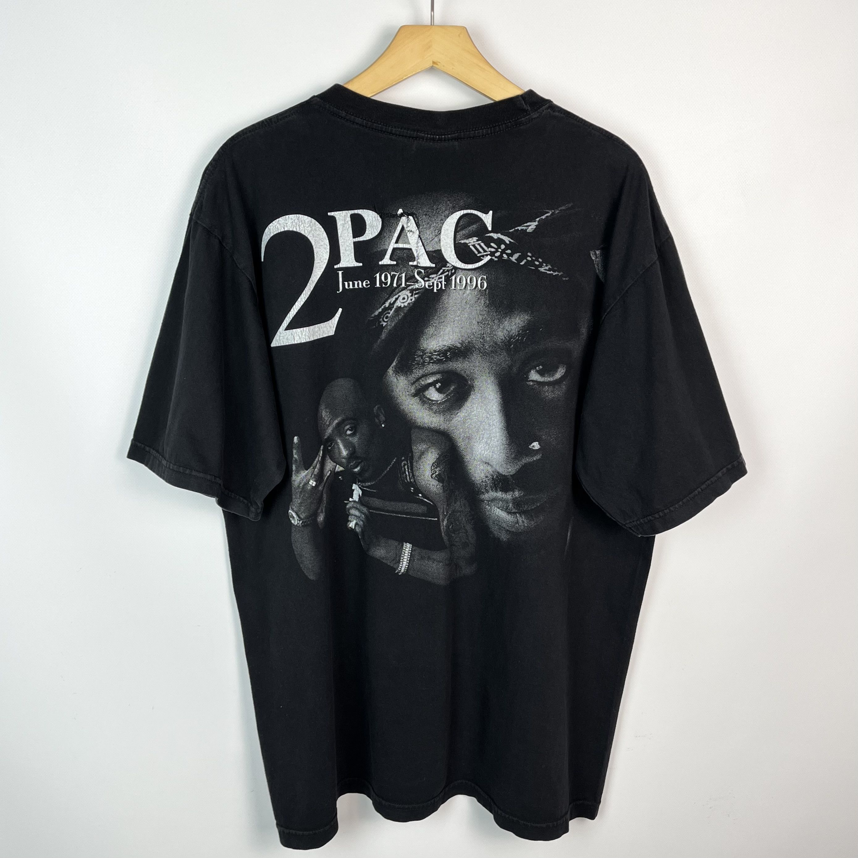 Rap Tees Vintage 2Pac Tupac Shakur AOP Rap T Shirt 90’s Size US XL / EU 56 / 4 - 16 Thumbnail